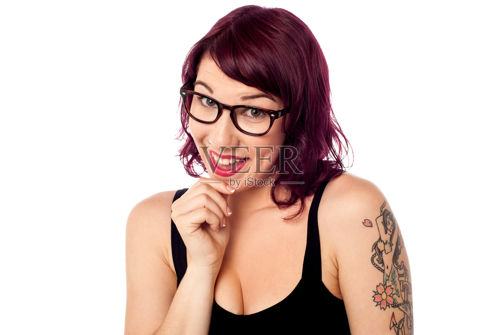 表情丰富的淘气少年照片摄影图片