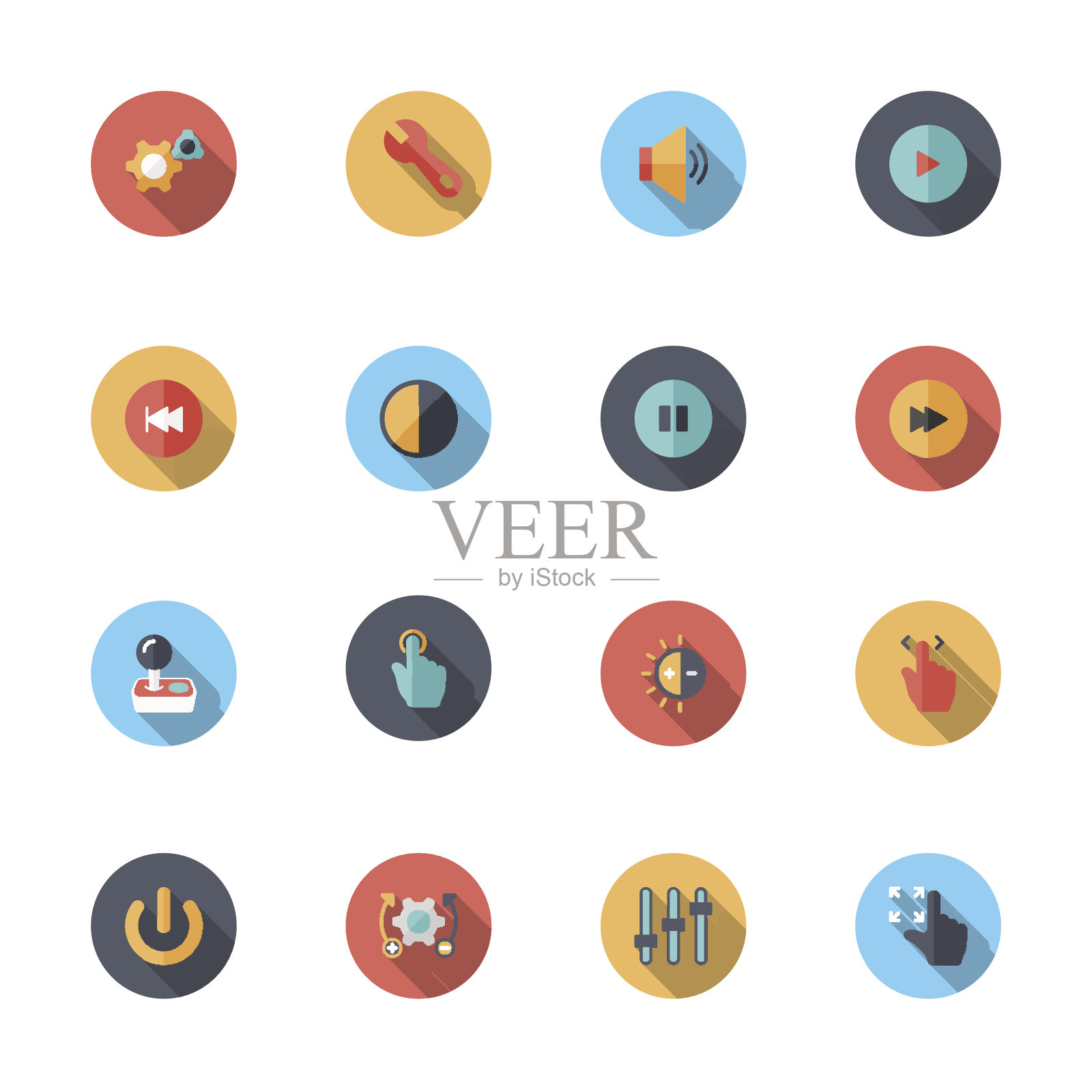 平面控制图标图标素材