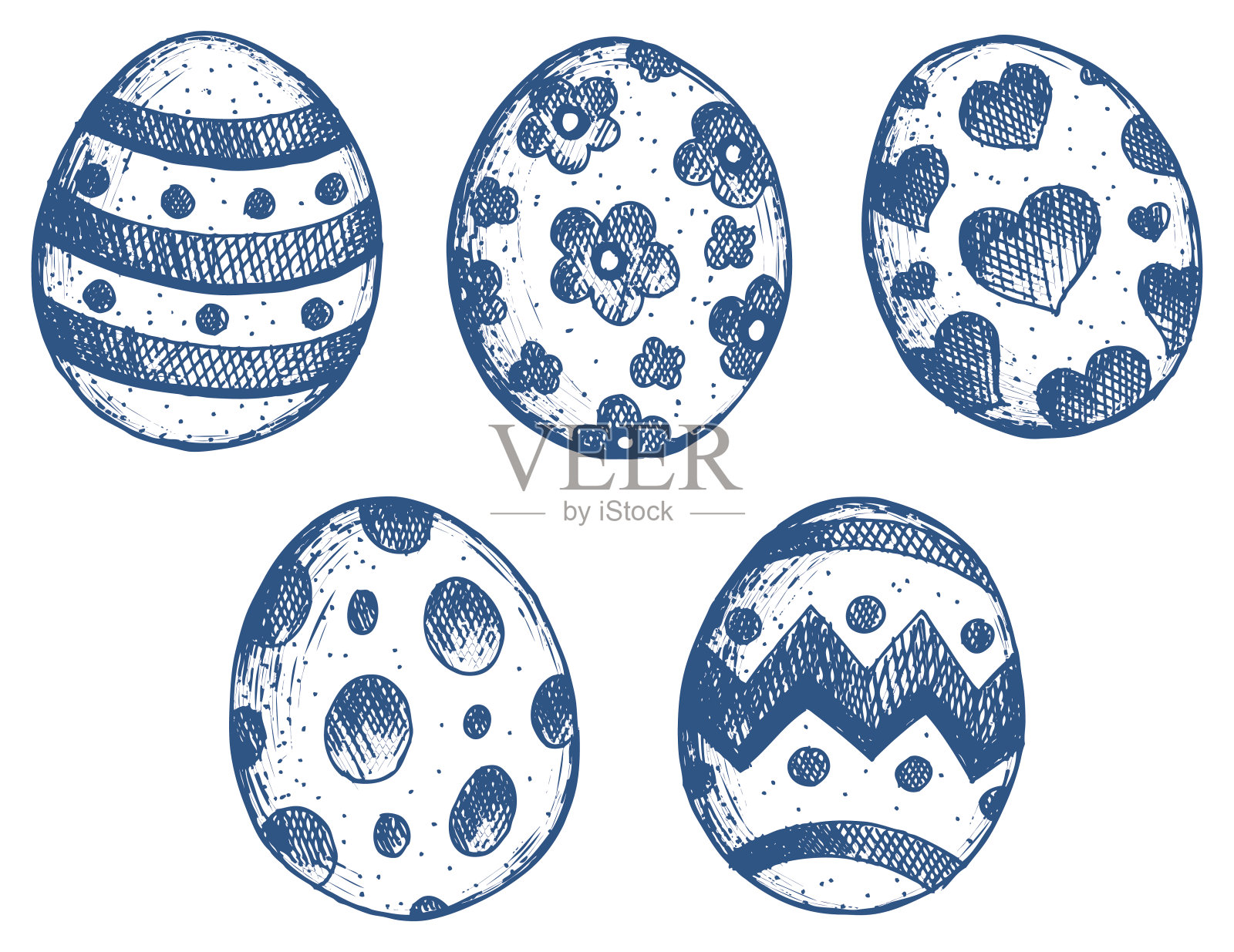 复活节彩蛋图画收集插画图片素材