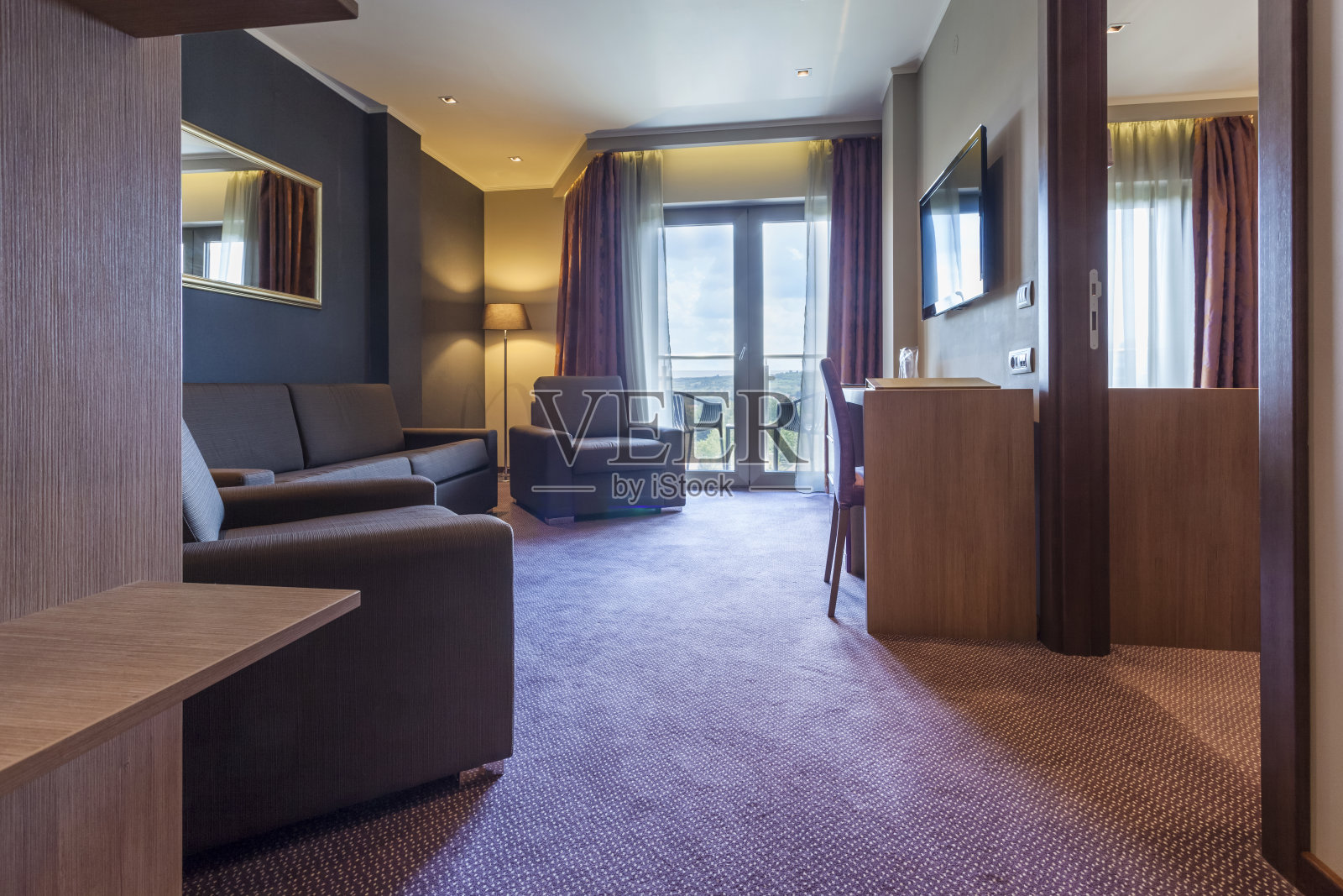 现代豪华公寓内饰照片摄影图片