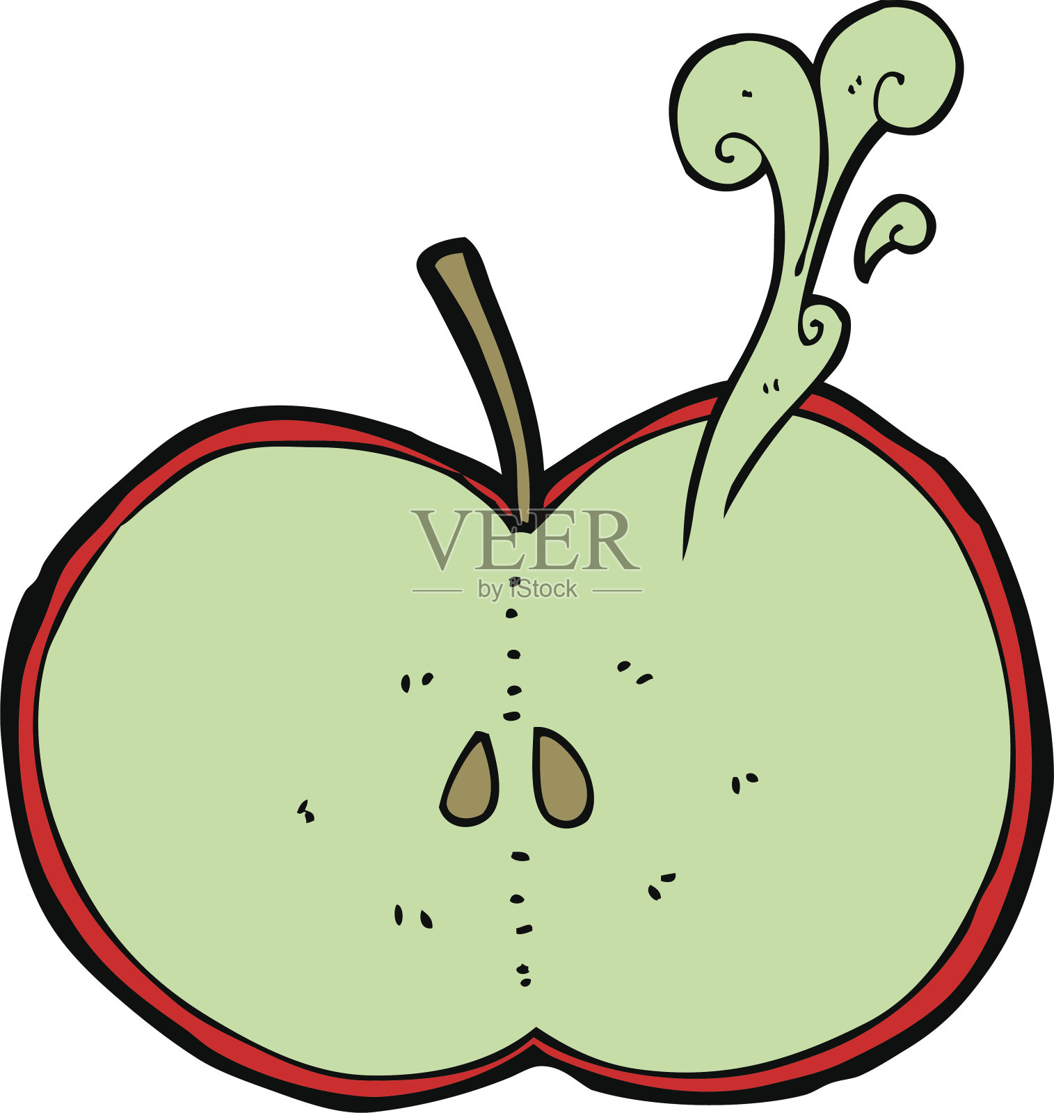 卡通切苹果设计元素图片