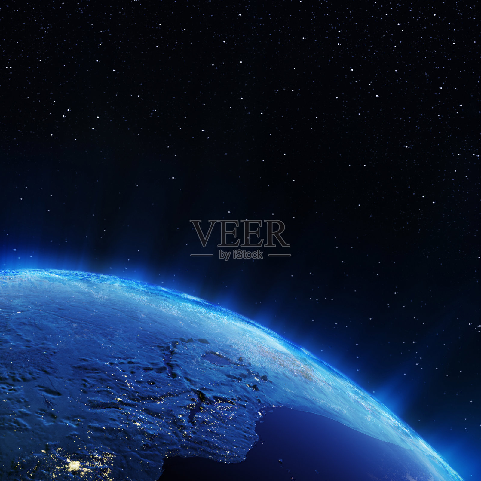 非洲城市的灯光照片摄影图片