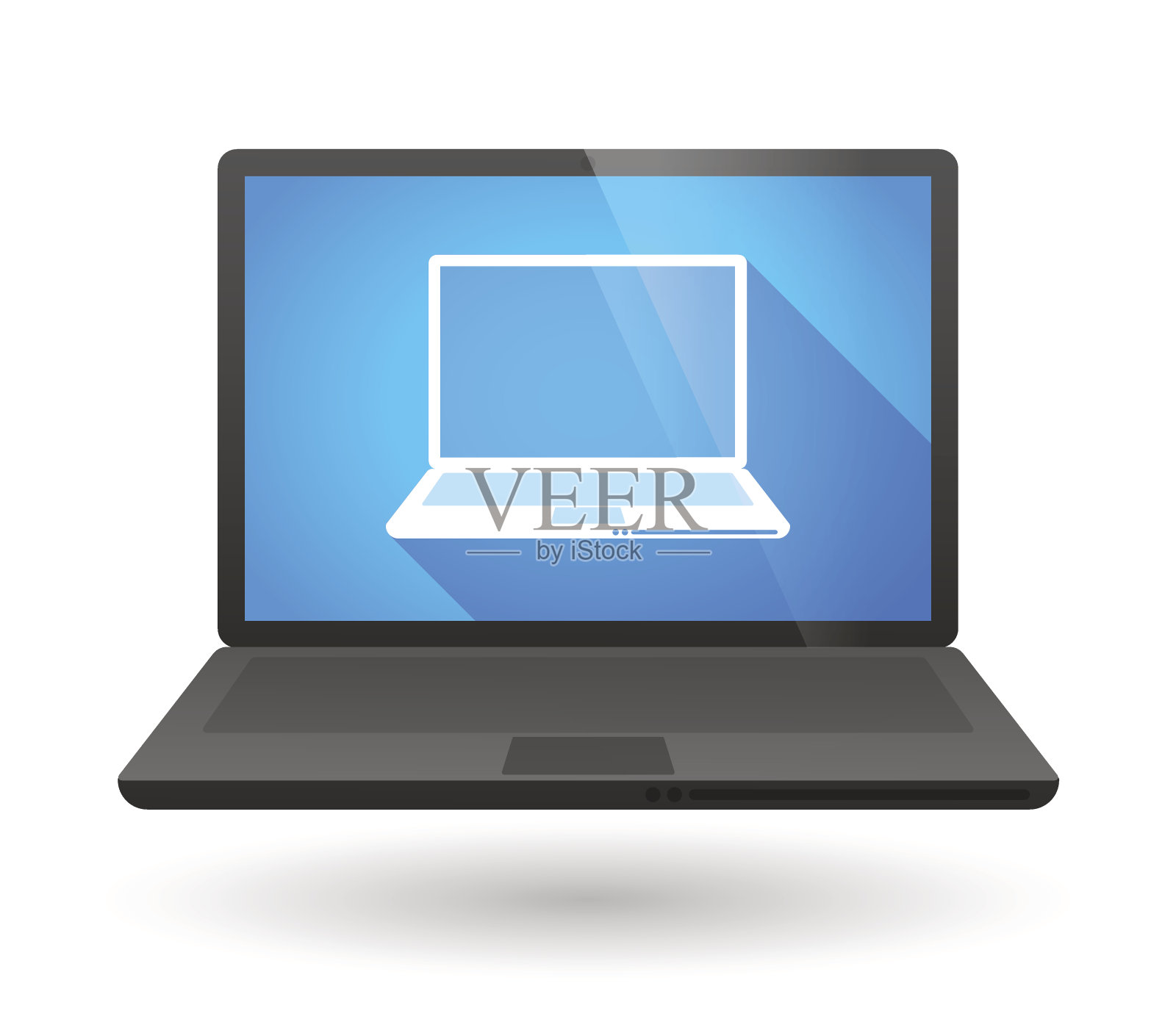 笔记本电脑图标，里面有一台笔记本电脑设计元素图片