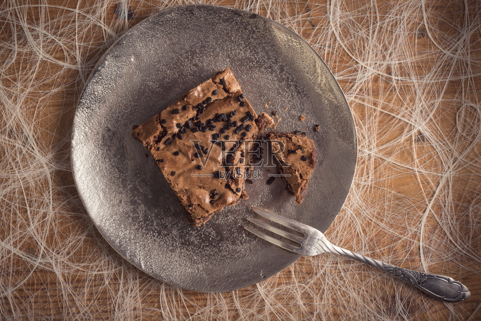巧克力布朗尼照片摄影图片