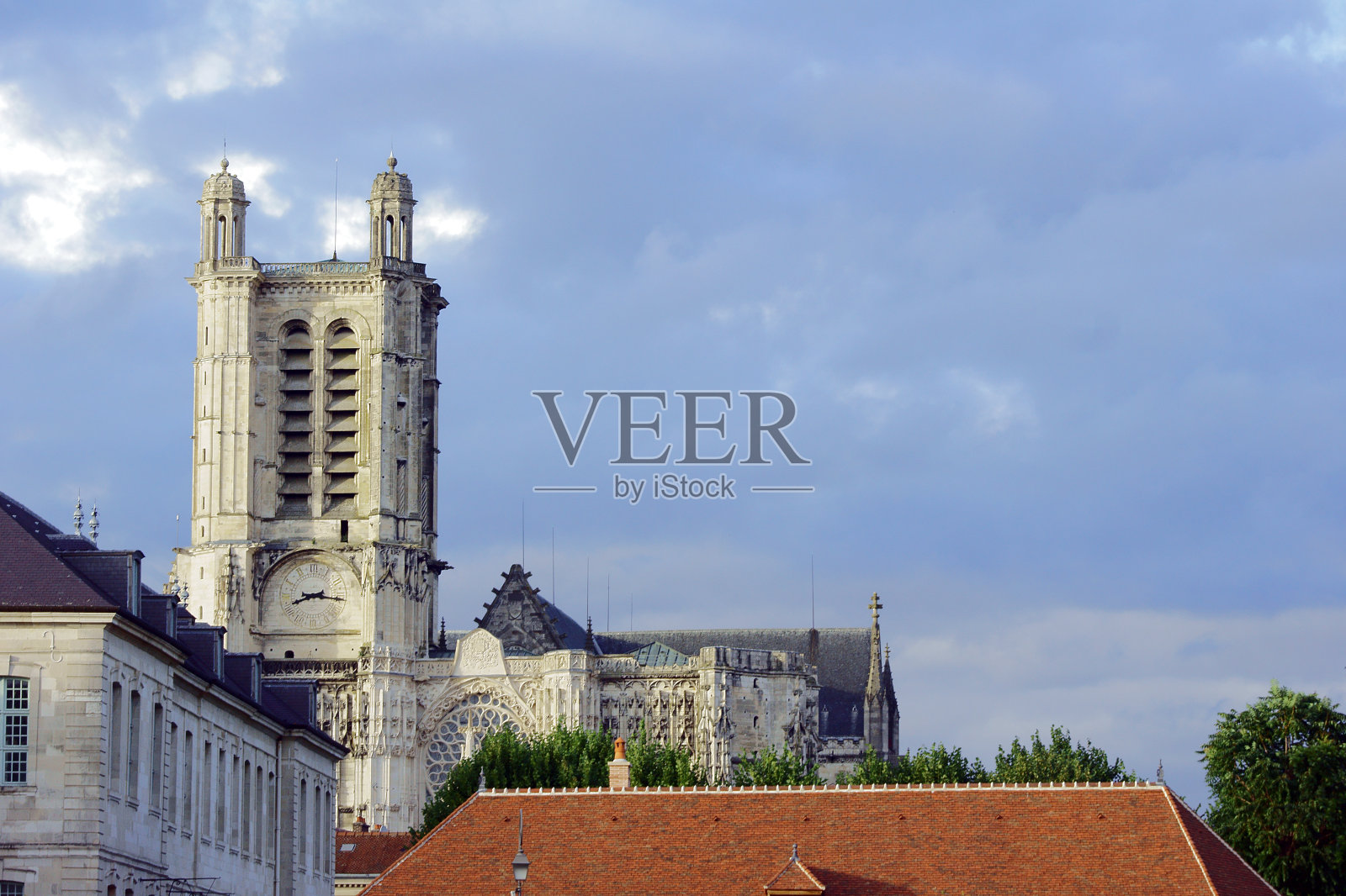 哥特式大教堂特鲁瓦照片摄影图片