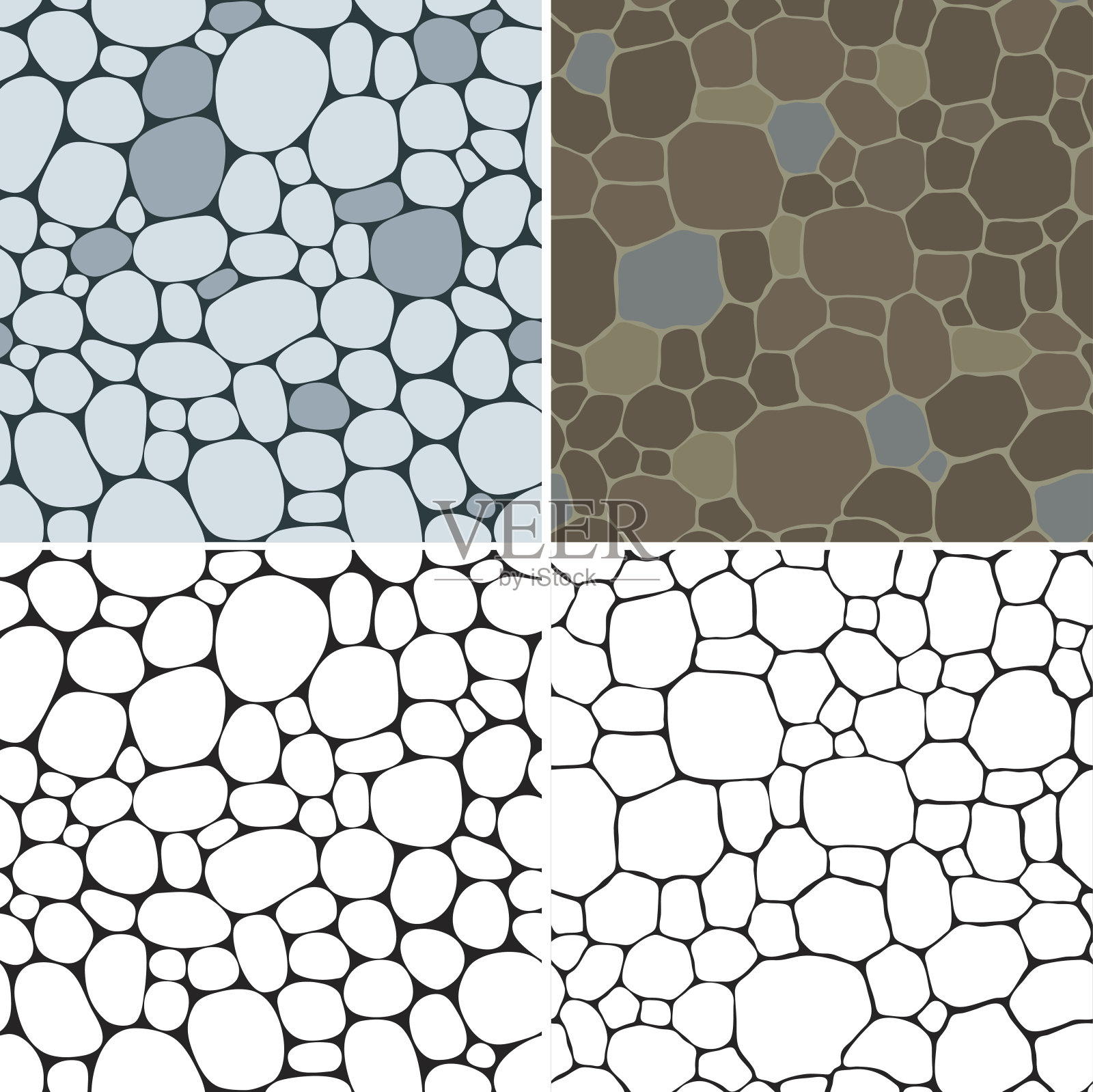 石头无缝模式插画图片素材