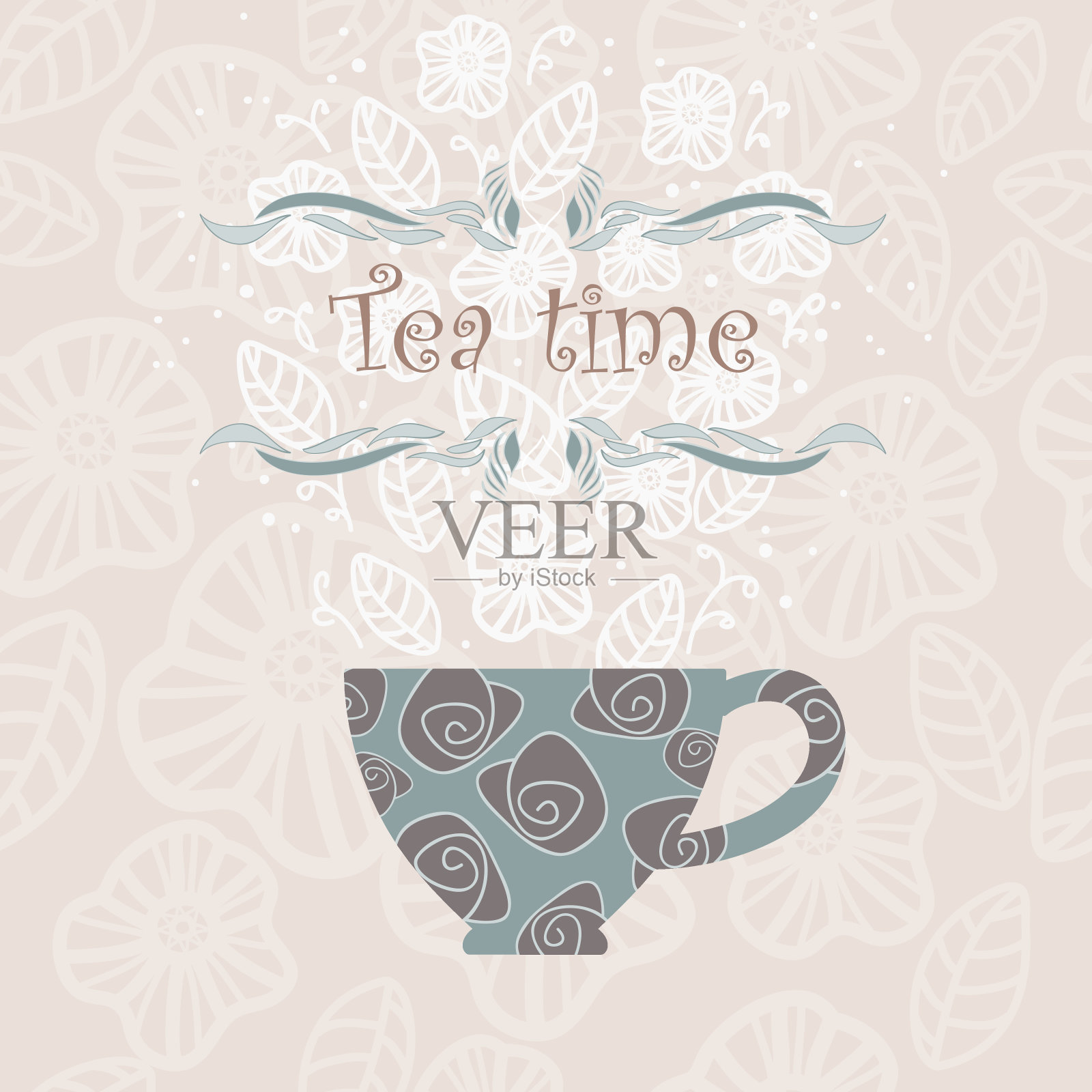 下午茶时间插画图片素材