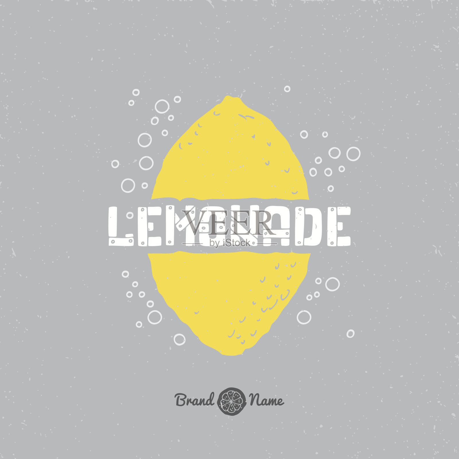 手绘柠檬剪影柠檬水刻字。工艺美术设计插画图片素材