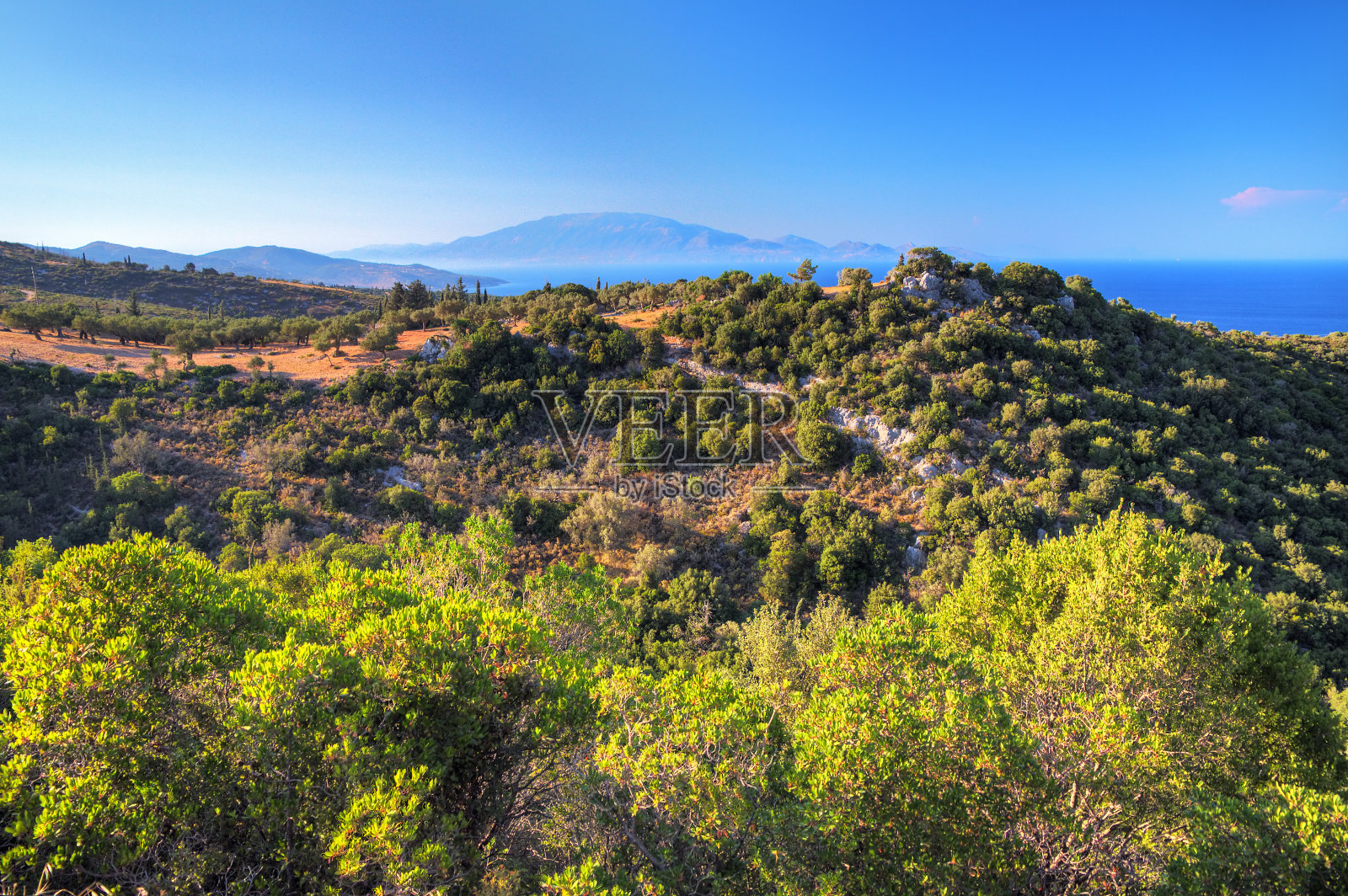 希腊岛屿风光照片摄影图片