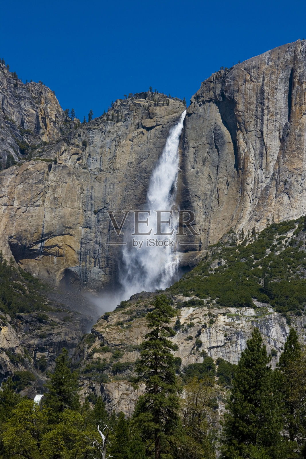 约塞米蒂瀑布水照片摄影图片