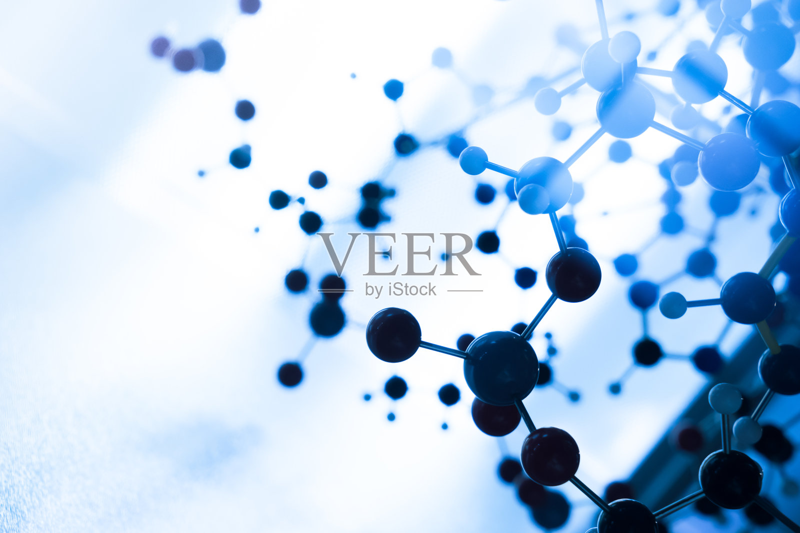 科学分子DNA模型结构，商业团队合作概念照片摄影图片