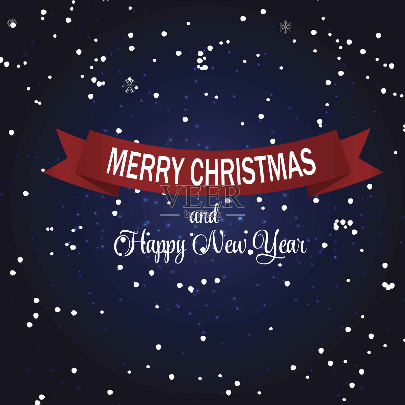 圣诞雪花背景矢量插图插画图片素材