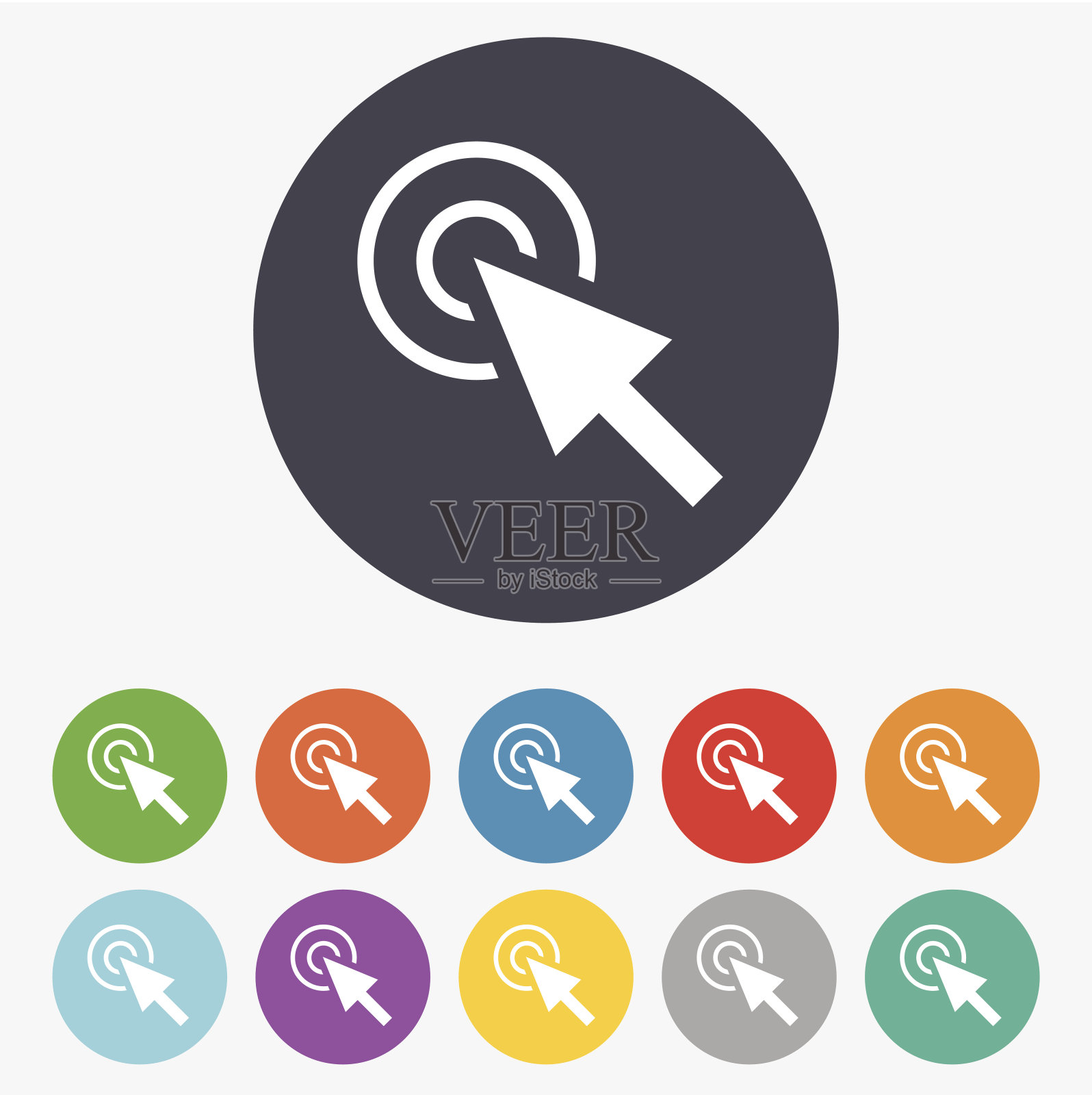 鼠标光标符号图标。指针的象征。图标素材