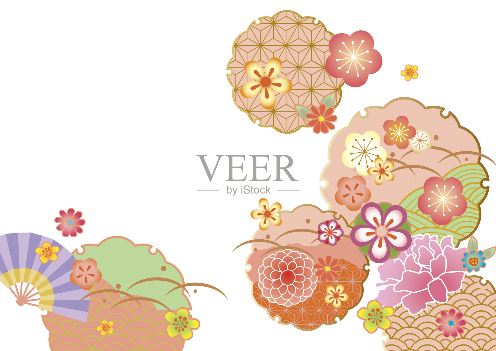 美丽的日本图案设计模板素材