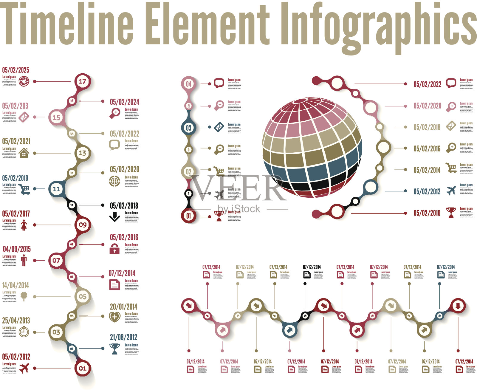 时间轴信息插画图片素材