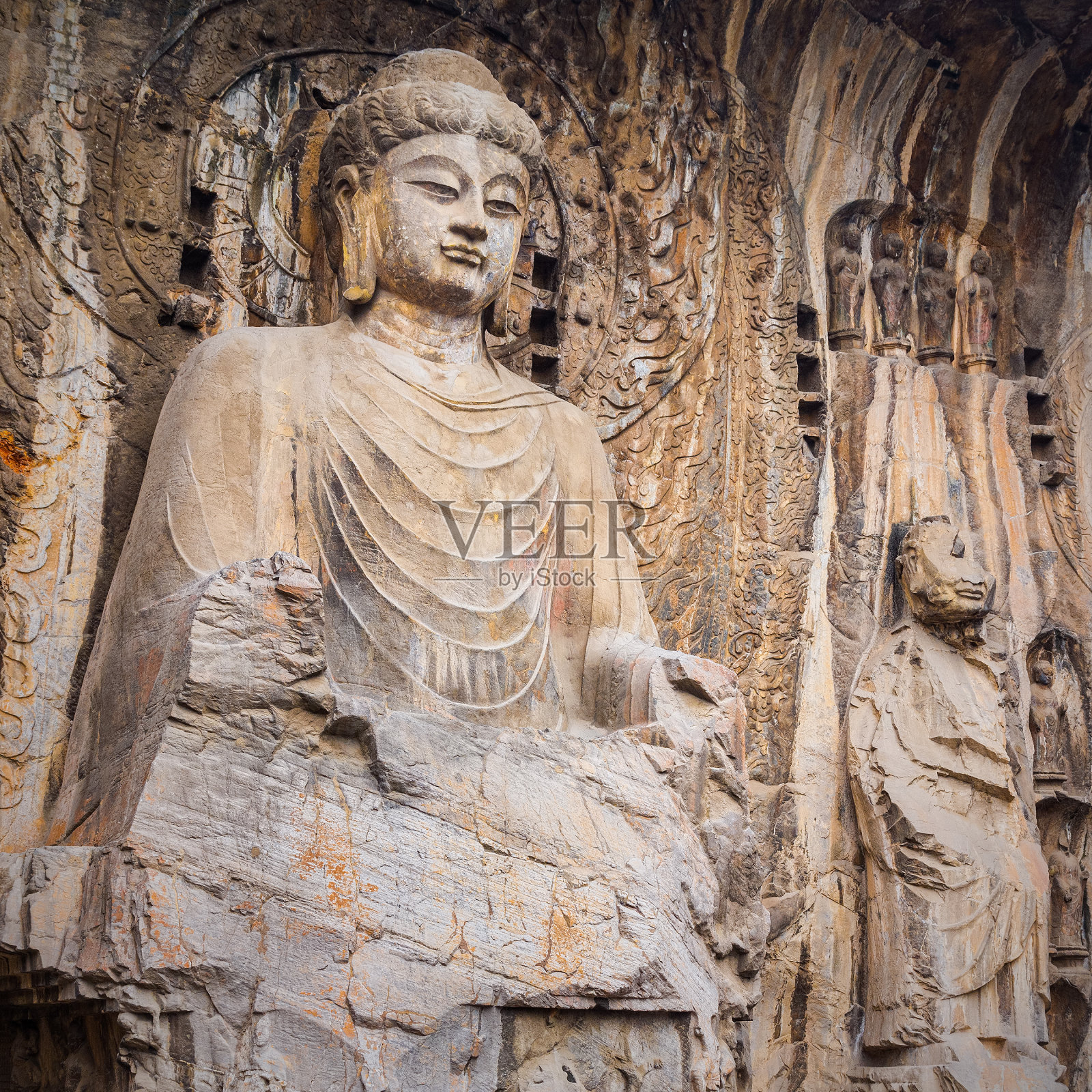 龙门石窟照片摄影图片