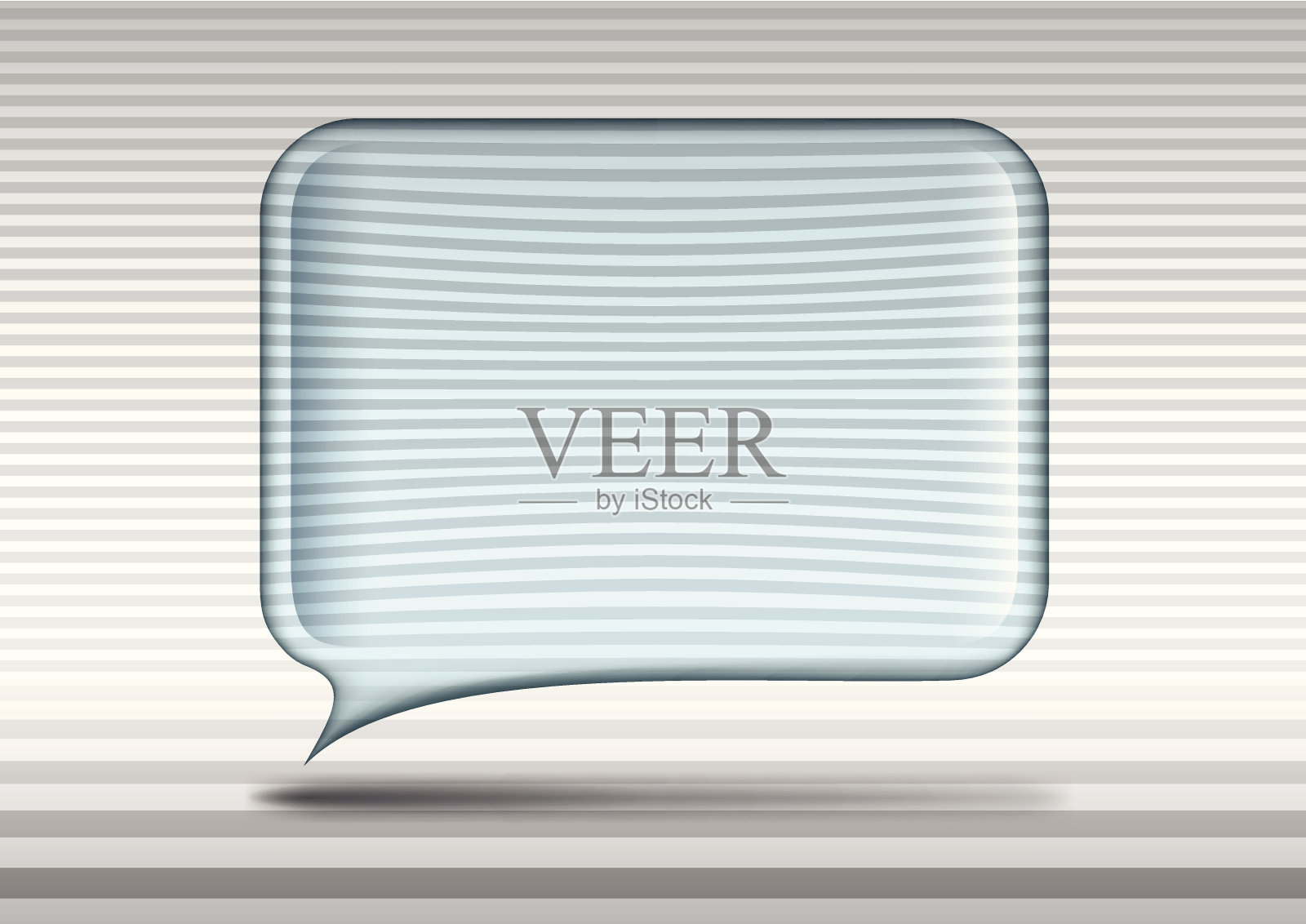 透明玻璃语音泡插画图片素材