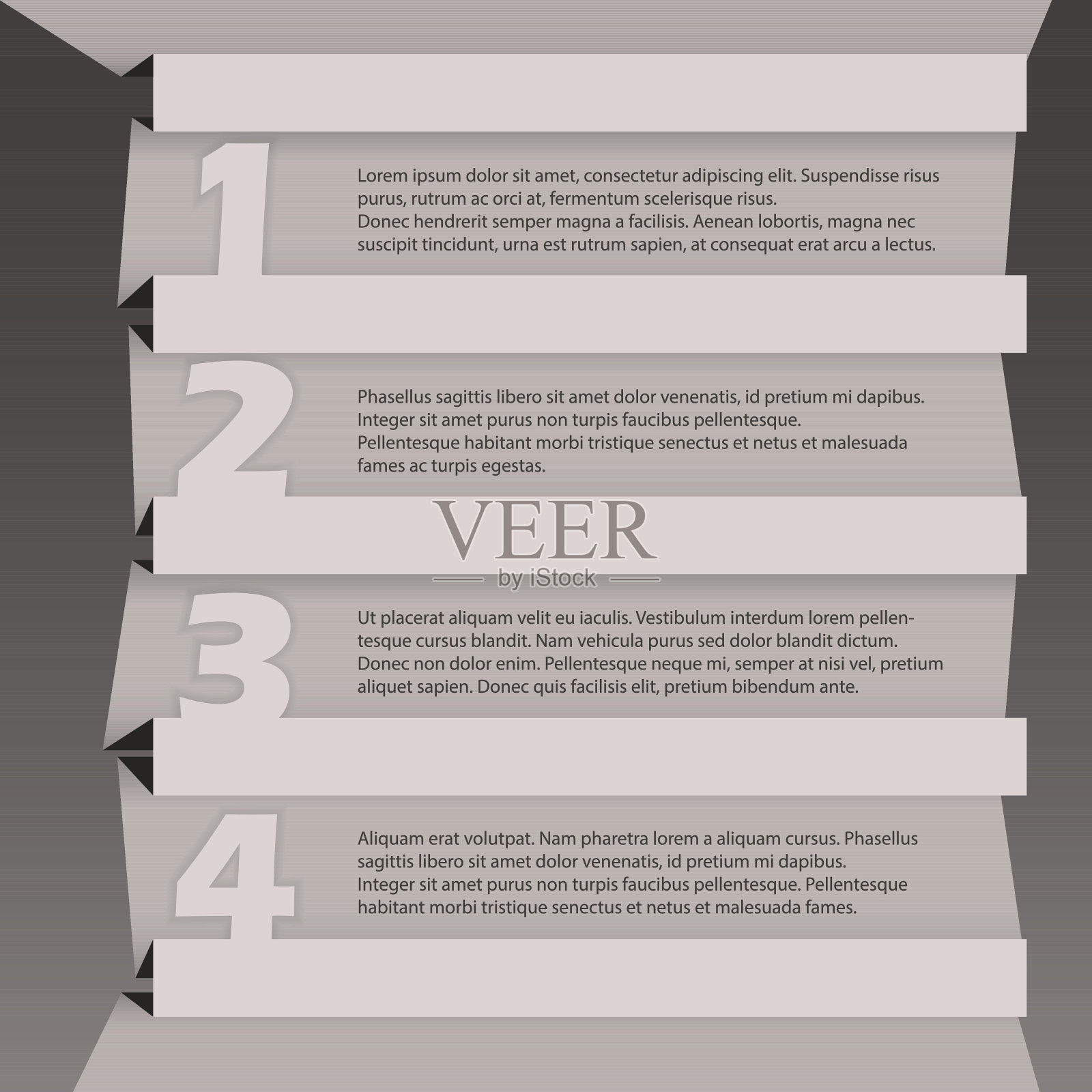 折纸信息图形设计与选项插画图片素材