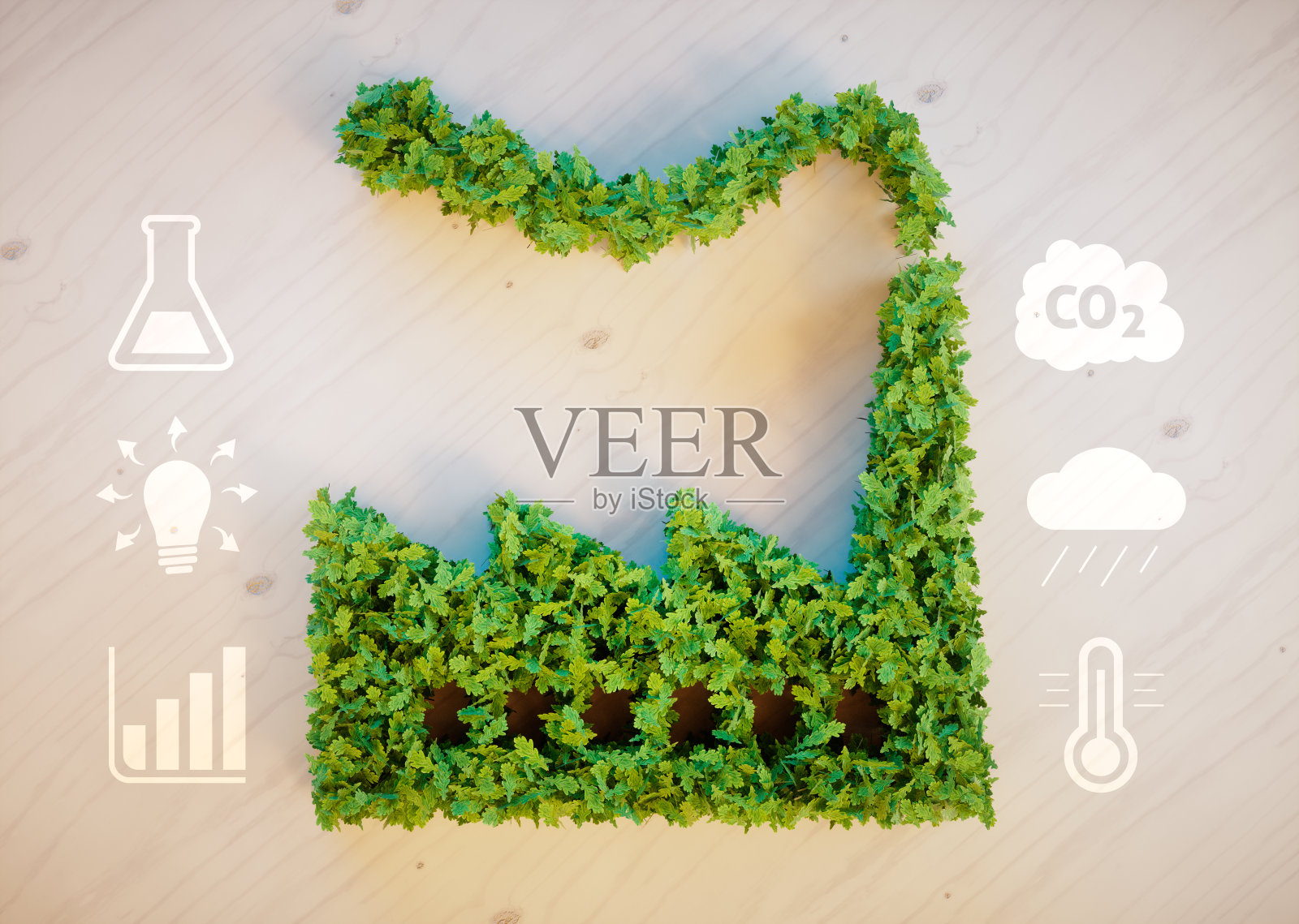 绿色工厂的概念照片摄影图片