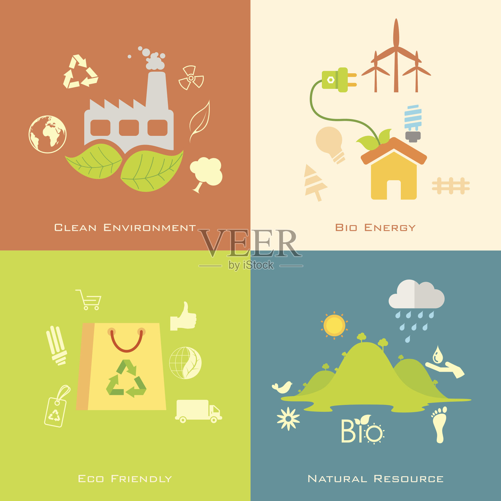 生态系统概念插画图片素材