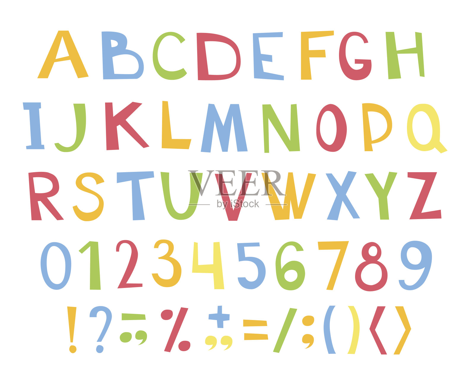 彩色儿童ABC为您设计。插画图片素材