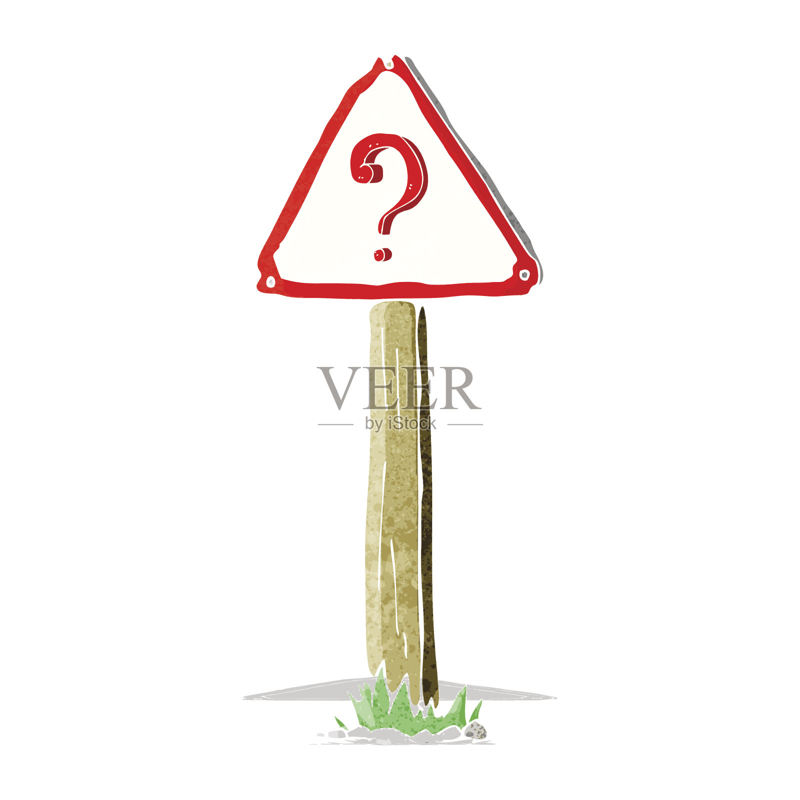 卡通问号符号插画图片素材