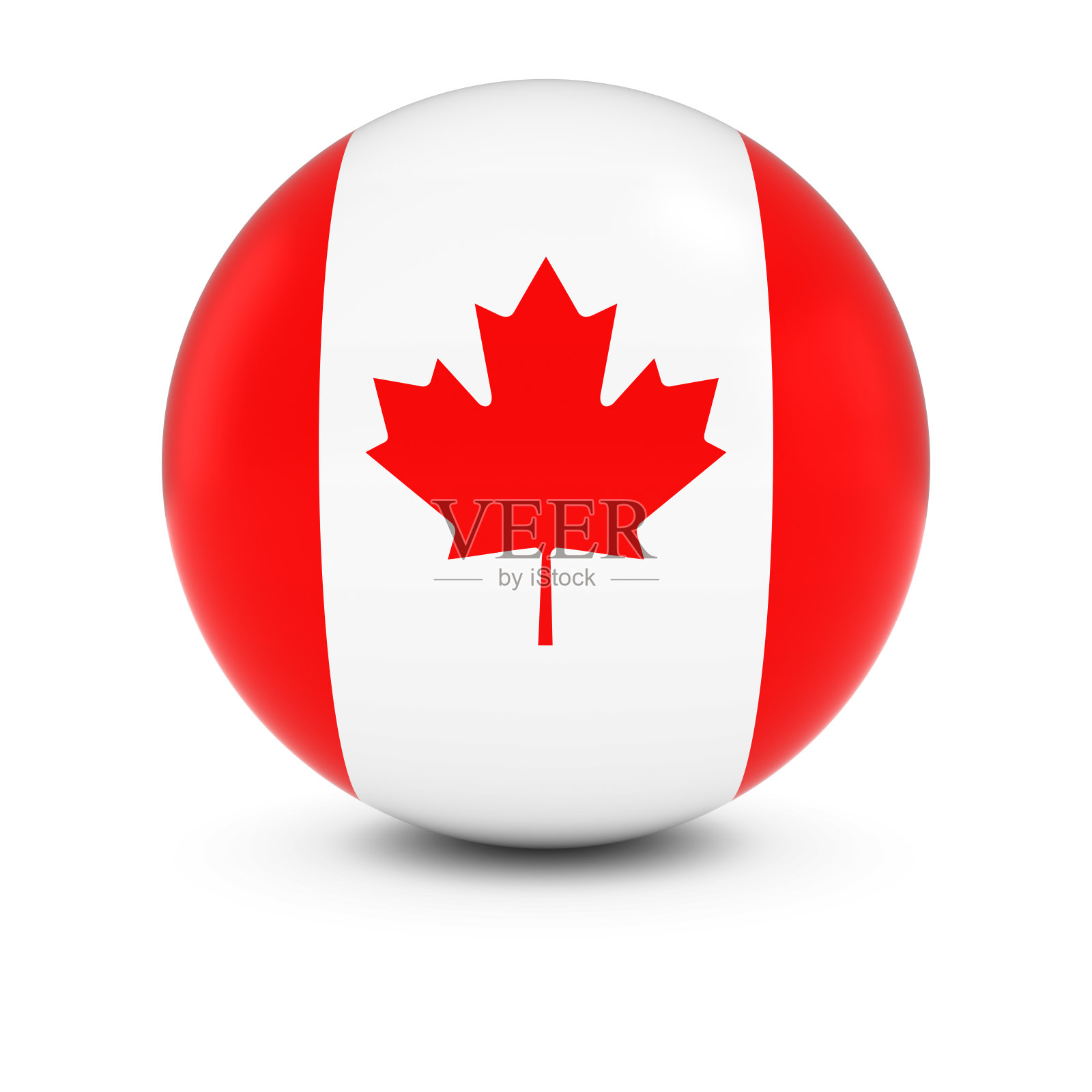 加拿大旗球-在孤立球体上的加拿大旗照片摄影图片