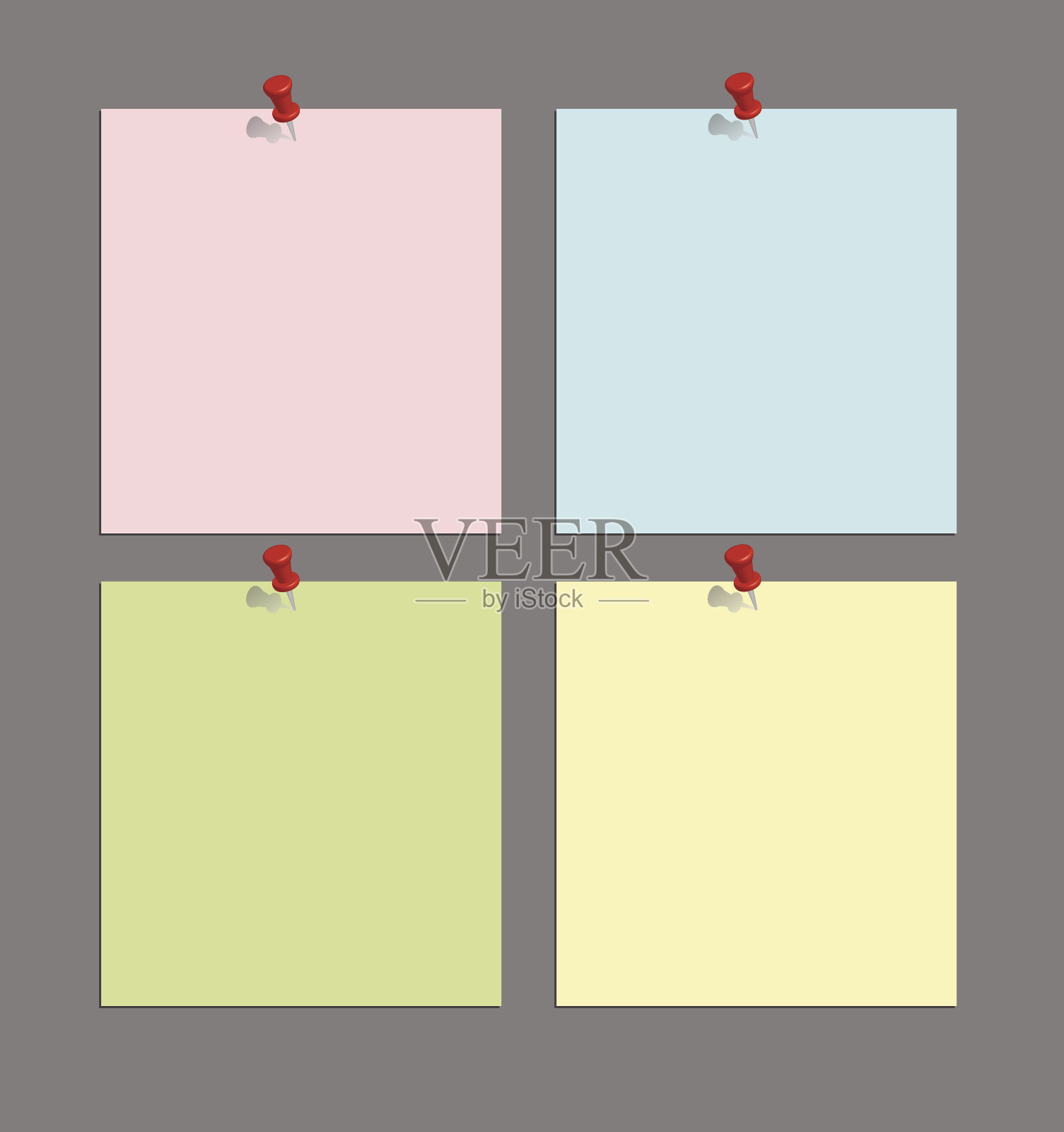 带推的笔记纸插画图片素材