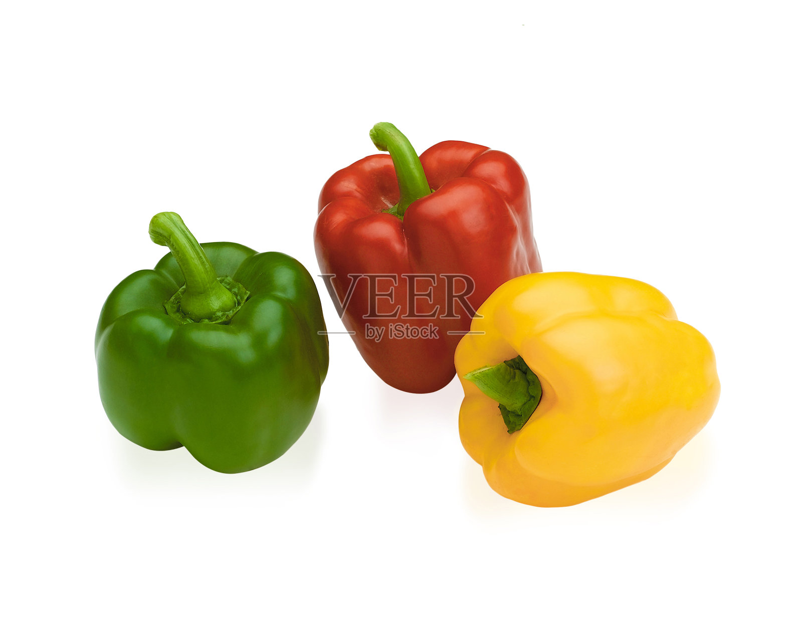 鲜艳的甜椒孤立在白色上照片摄影图片