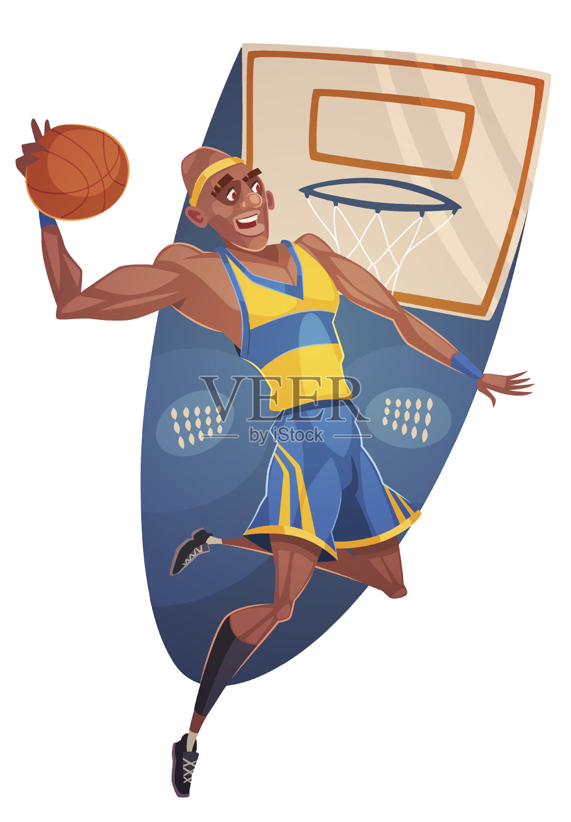 篮球运动员插画图片素材