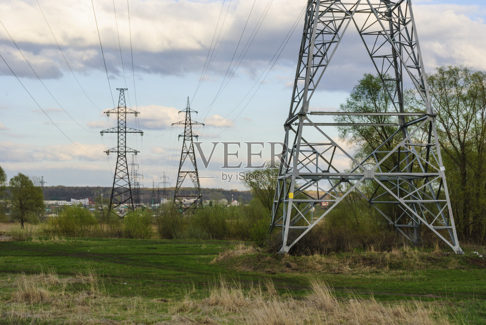 电缆塔照片摄影图片