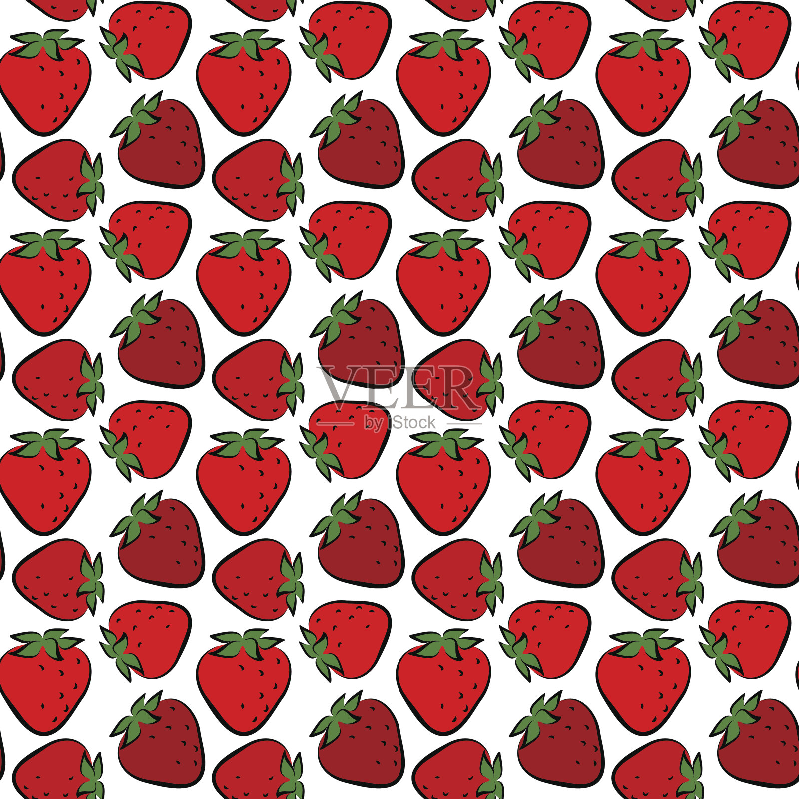 无缝的草莓插画图片素材