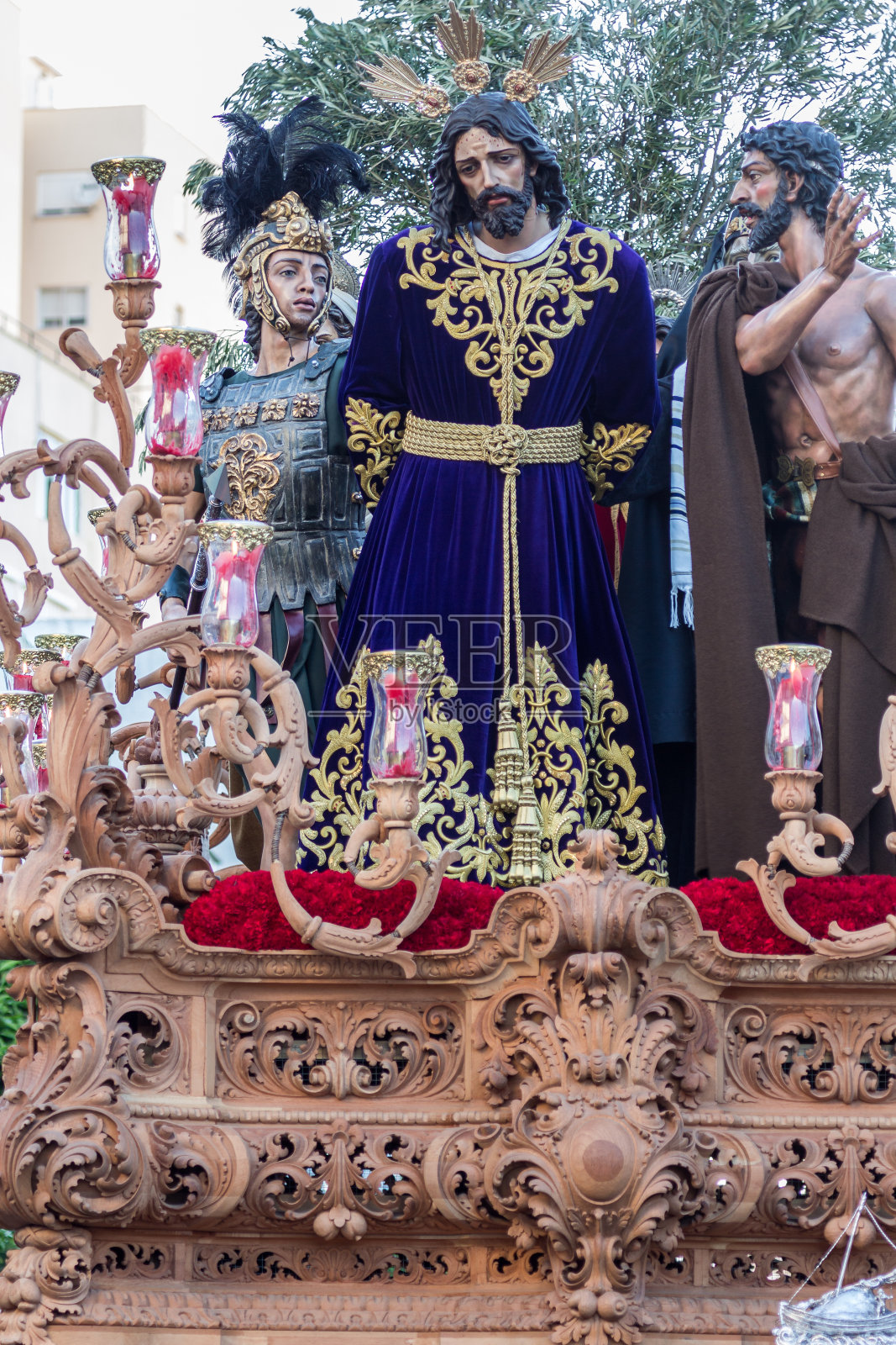 西班牙加的斯圣费尔南多的圣周。耶稣我们的父亲。照片摄影图片