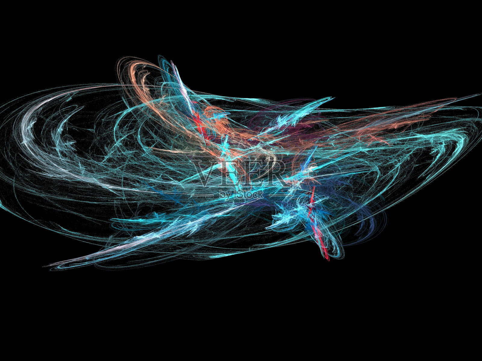 黑色上的数字分形照片摄影图片