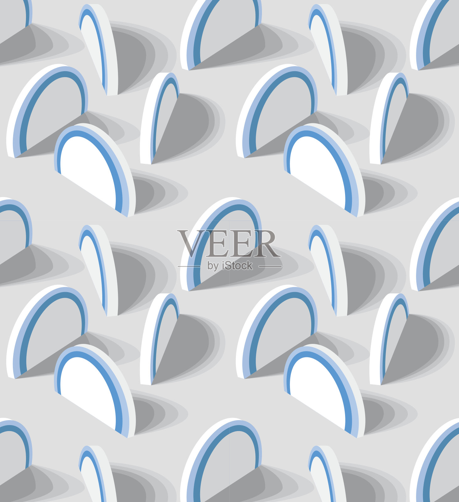 3 d无缝模式。带阴影的体光结构。插画图片素材