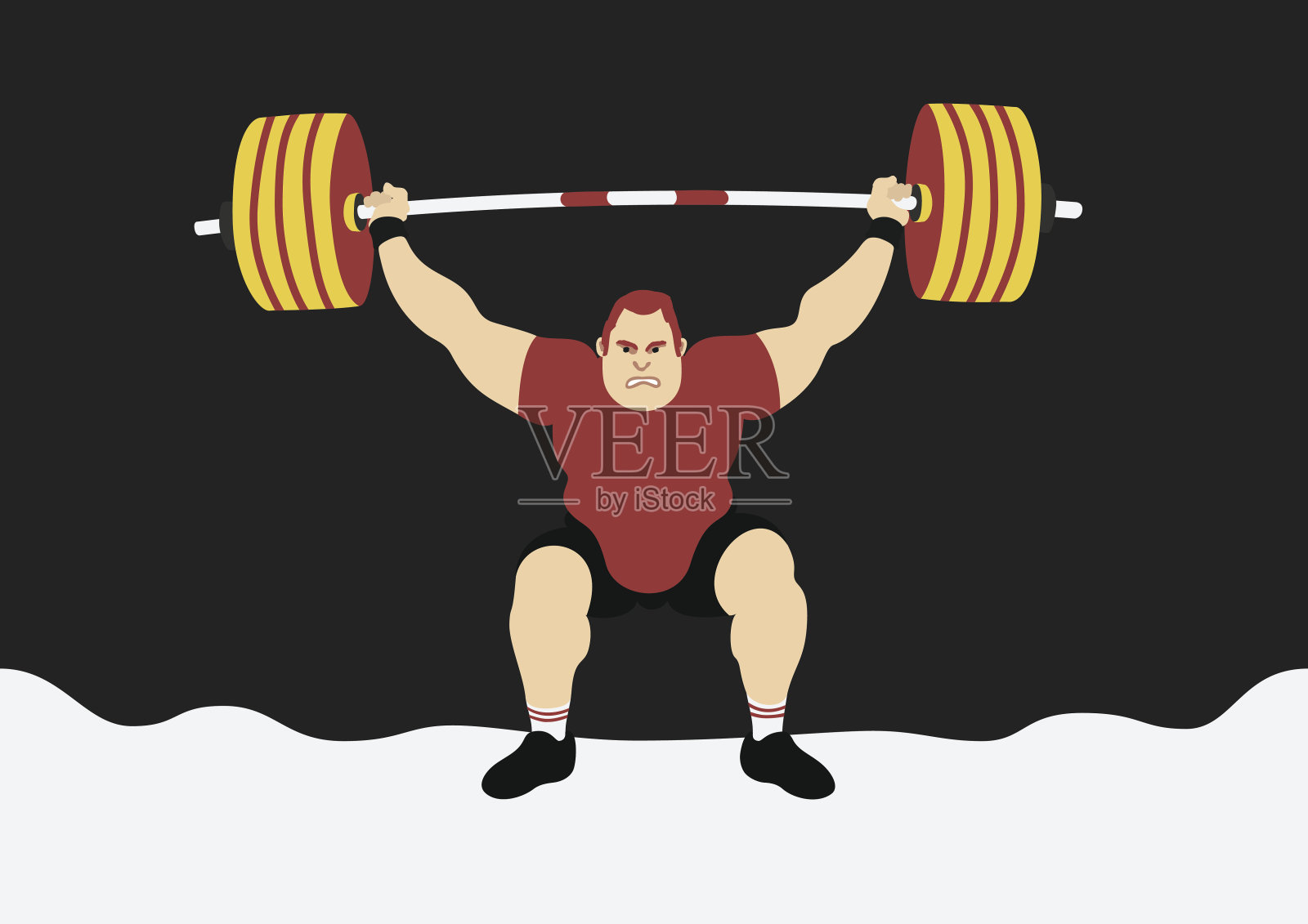 举重插画图片素材