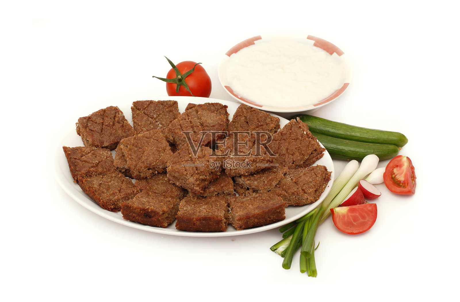 酸奶肉馅球照片摄影图片