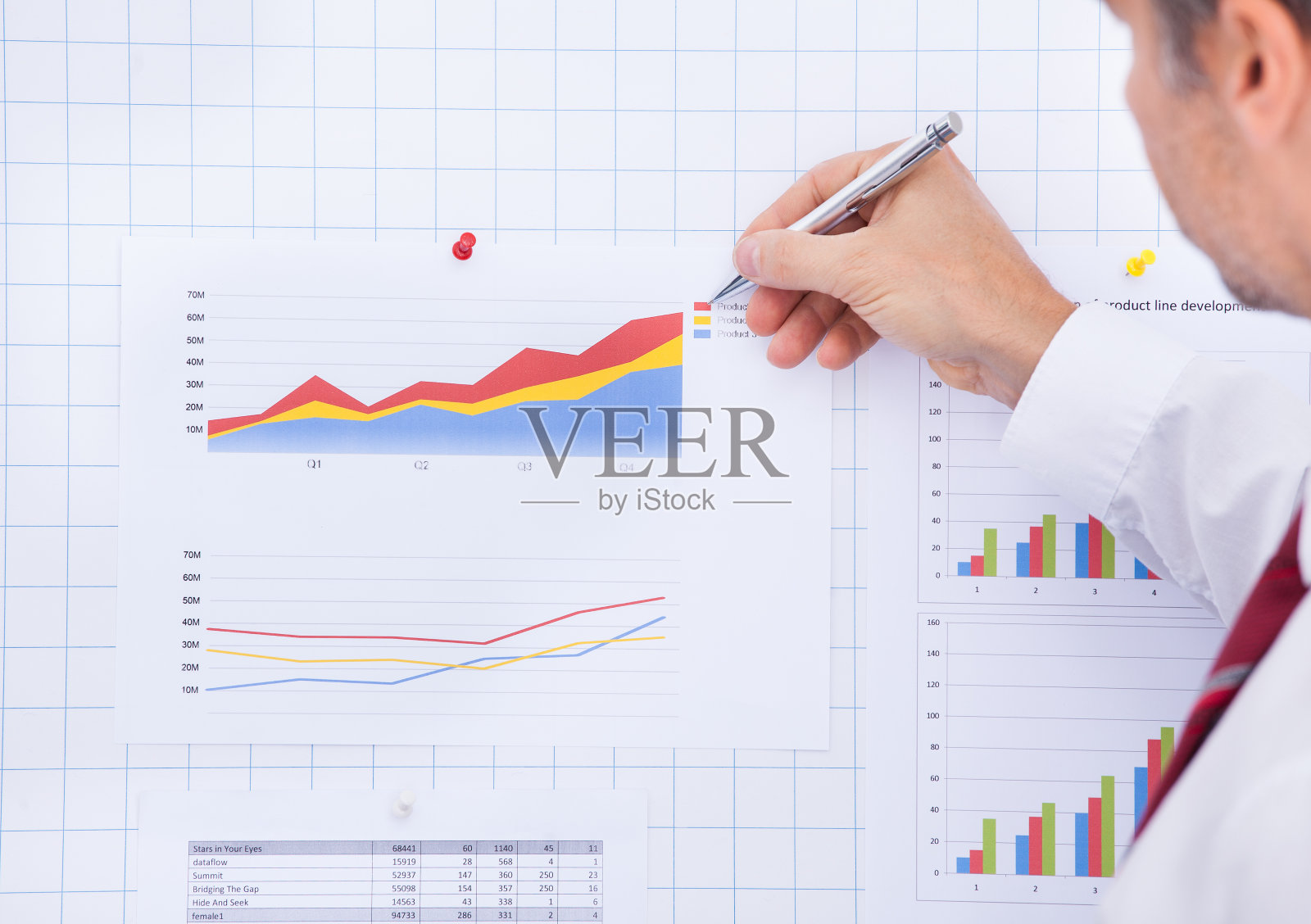 商人在图表上写字照片摄影图片