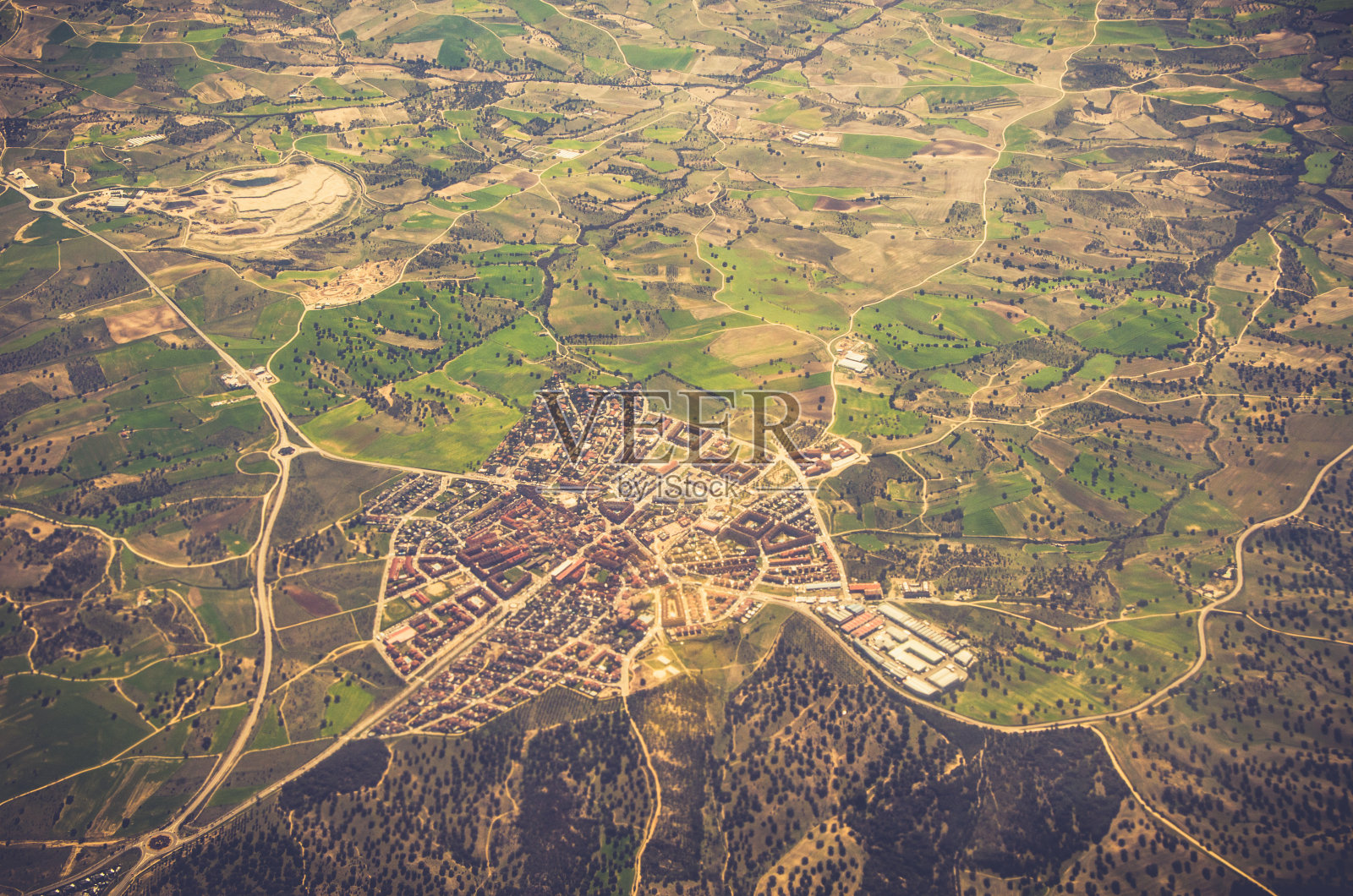 住宅区鸟瞰图照片摄影图片
