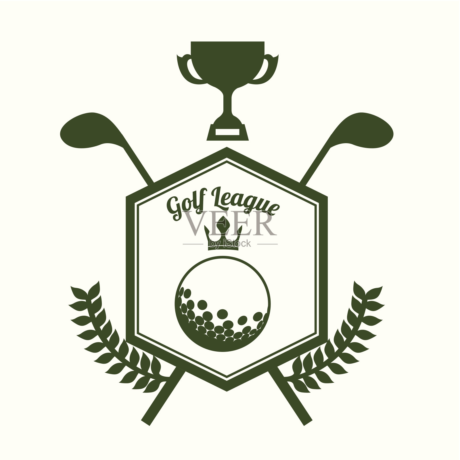 高尔夫球场设计插画图片素材