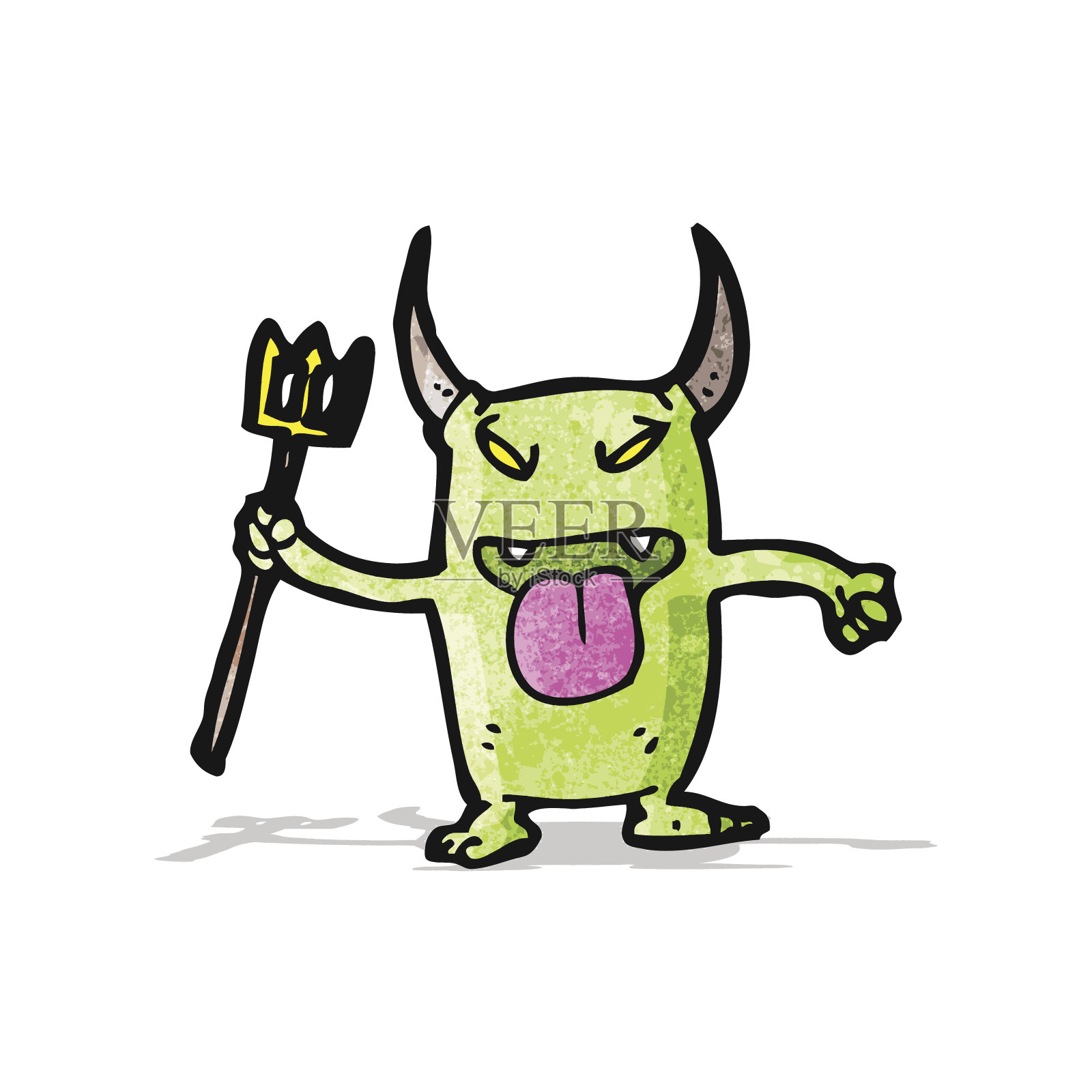 卡通小魔鬼插画图片素材