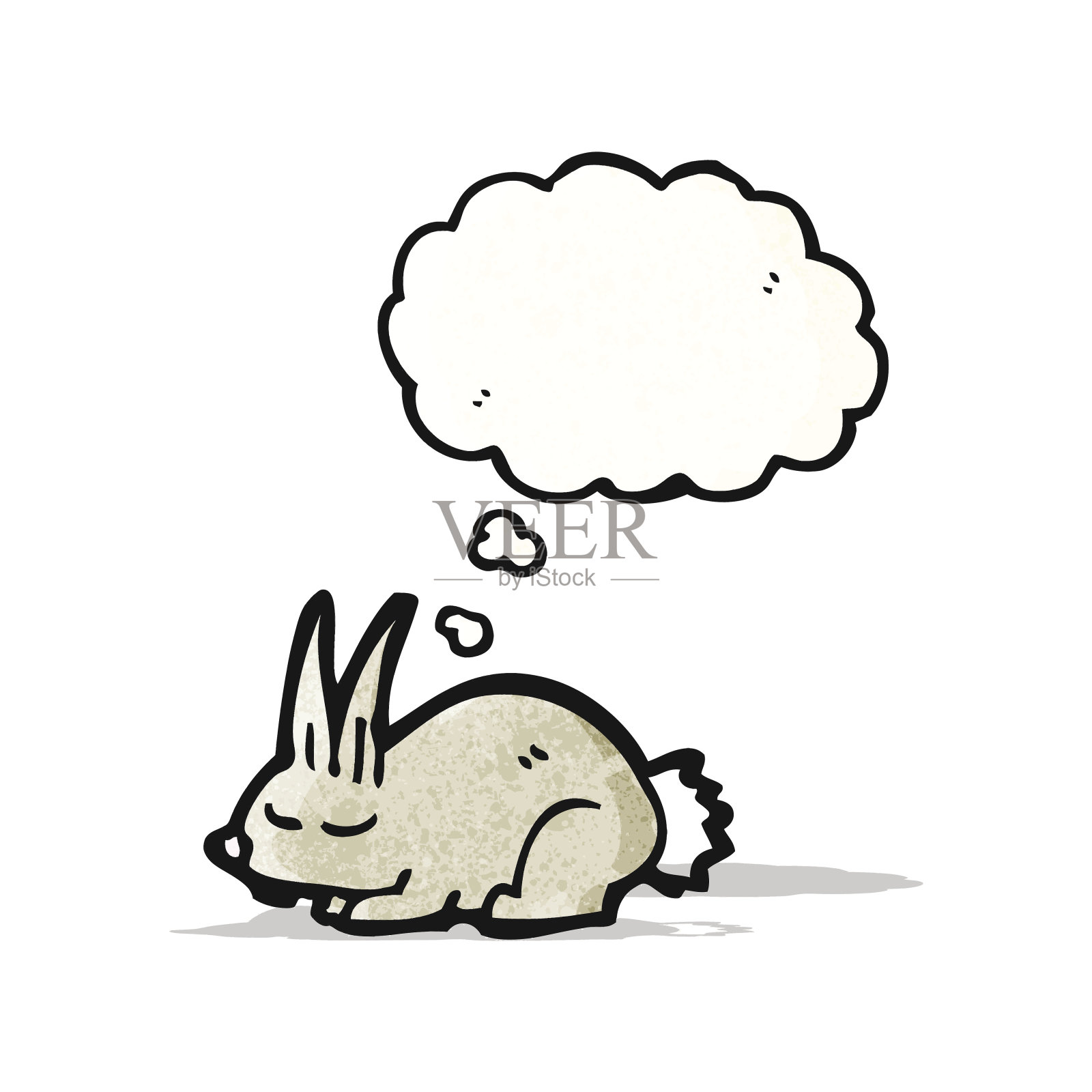 卡通小兔子睡着了设计元素图片