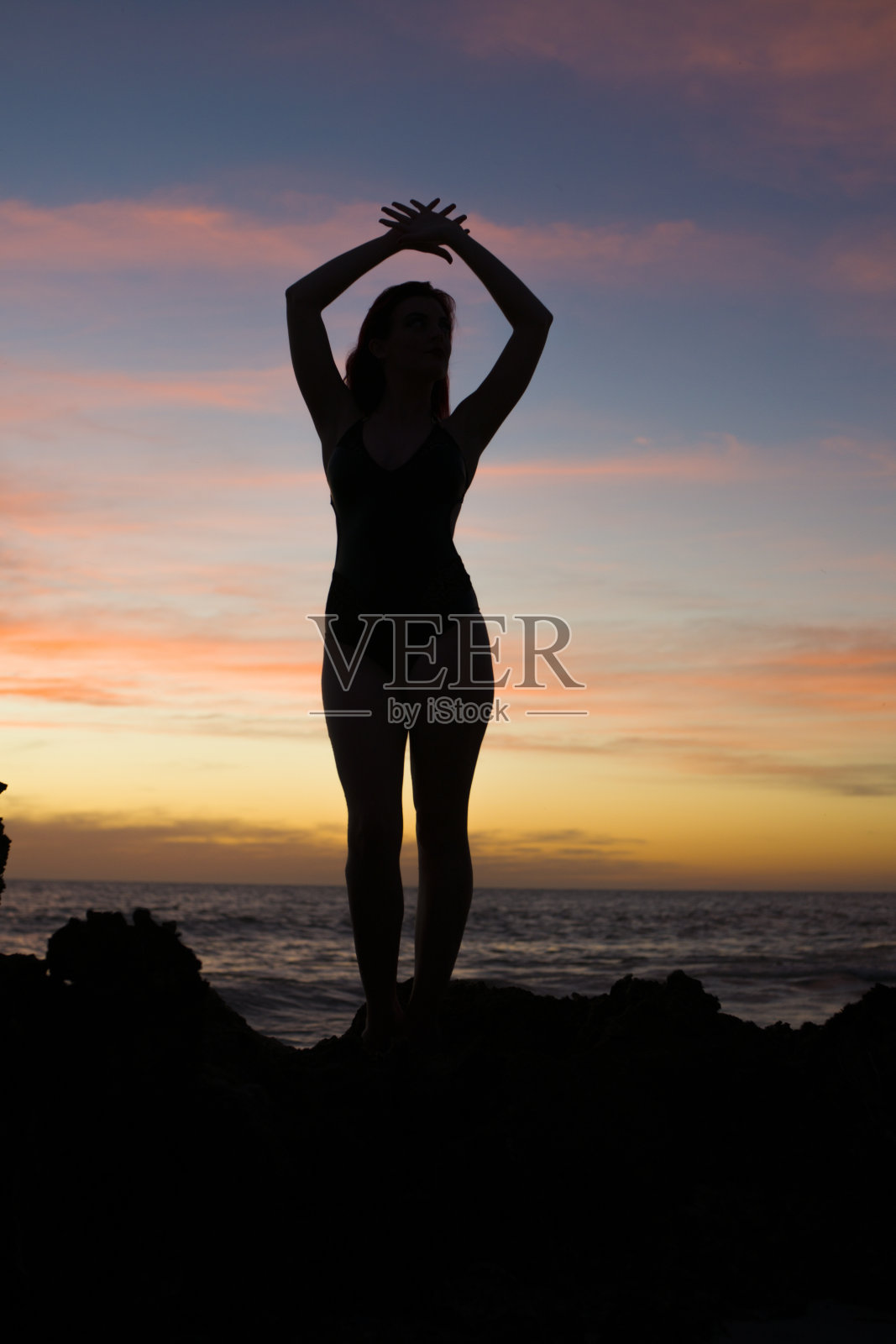 桃子的天空轮廓照片摄影图片