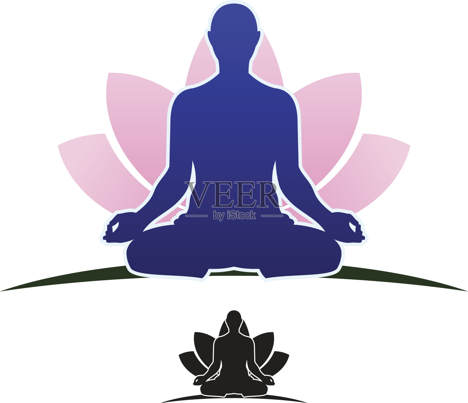 沉思的人插画图片素材