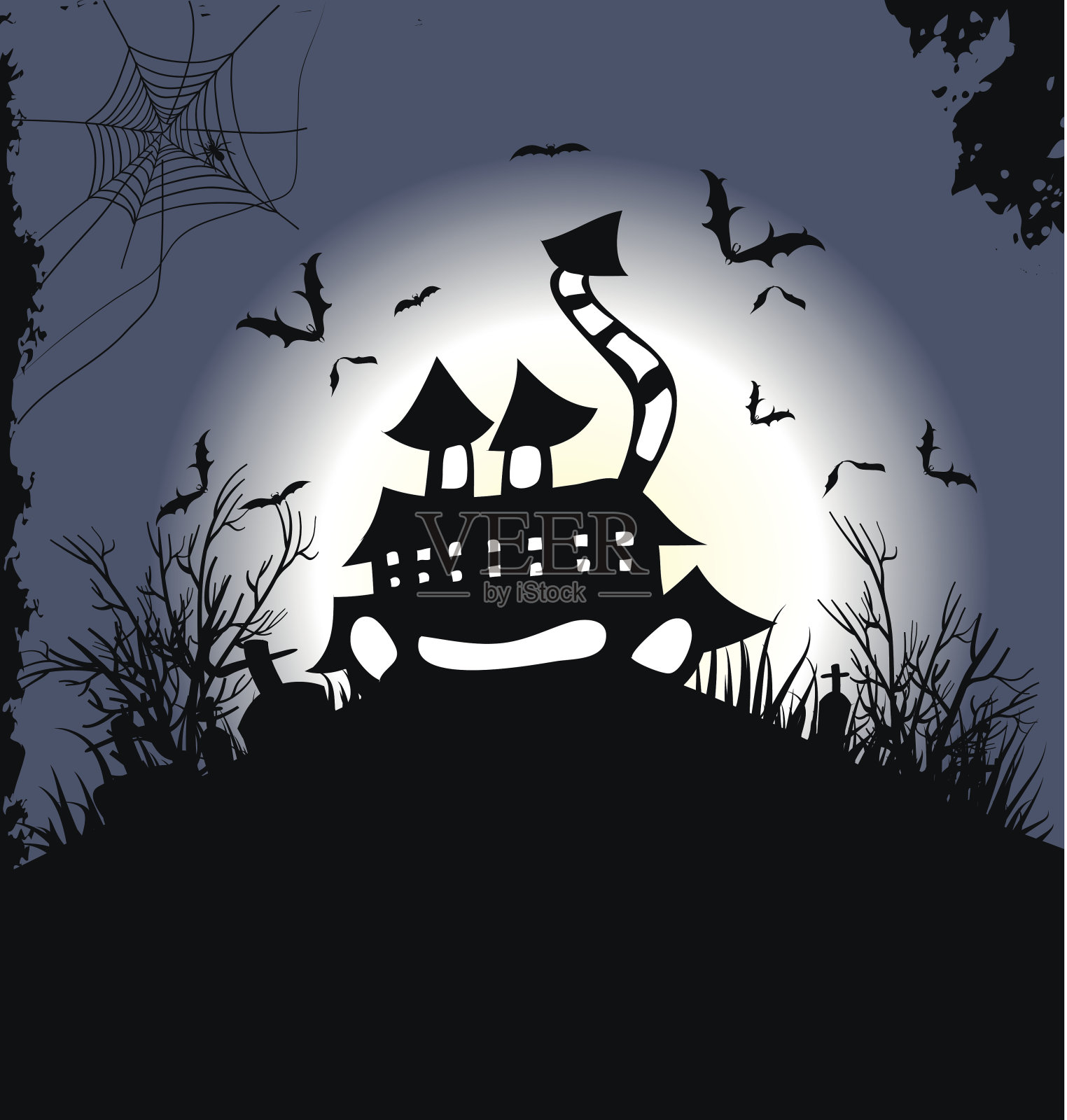 万圣节快乐卡片模板插画图片素材