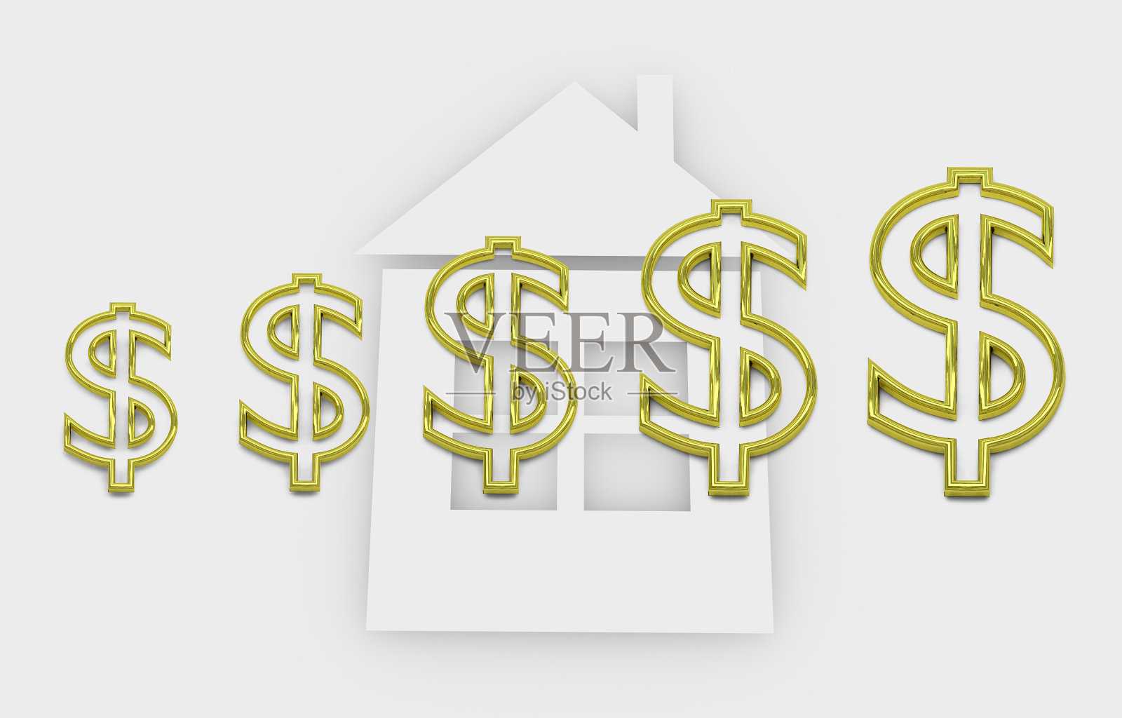 住房金融。用美元符号的概念说明照片摄影图片