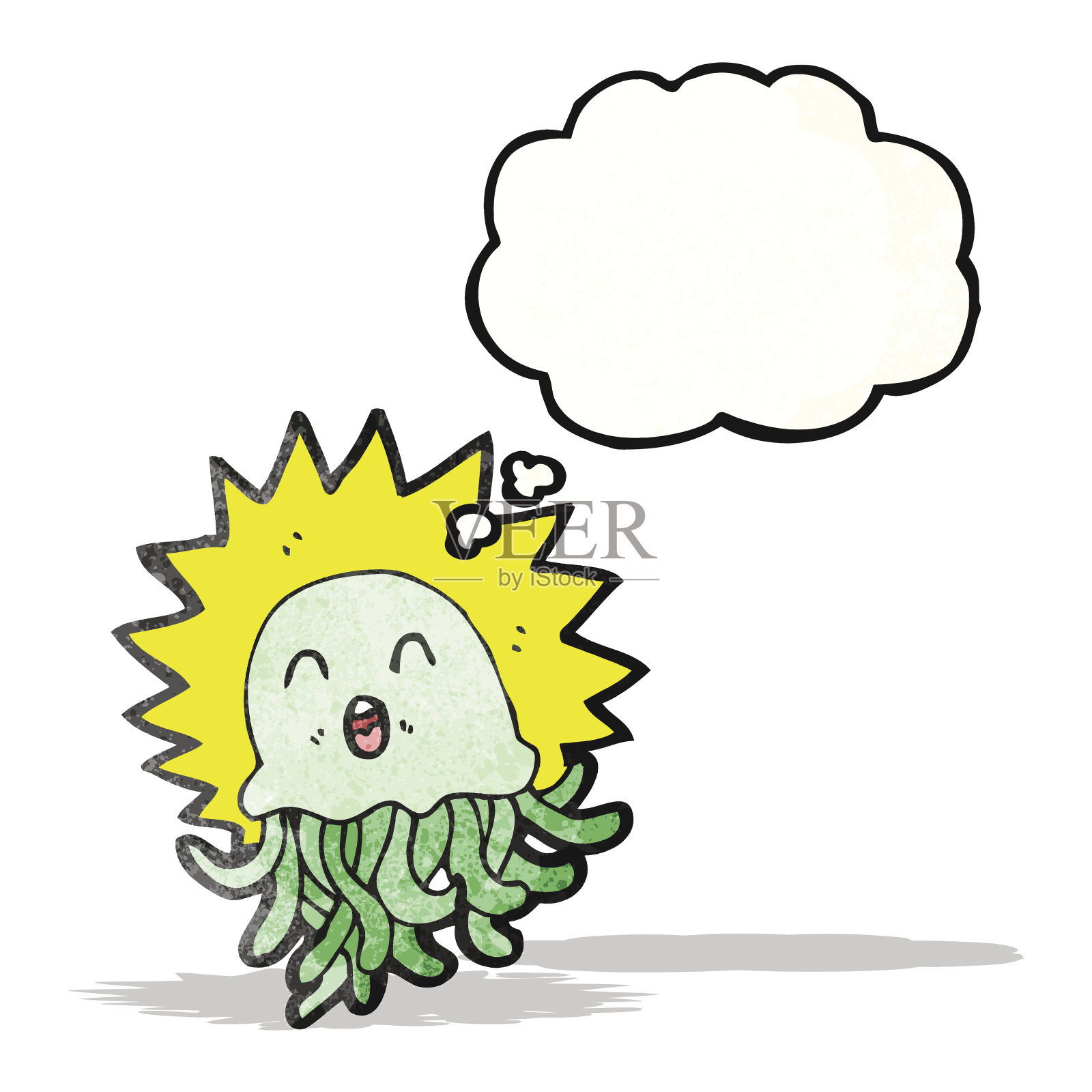 卡通水母插画图片素材