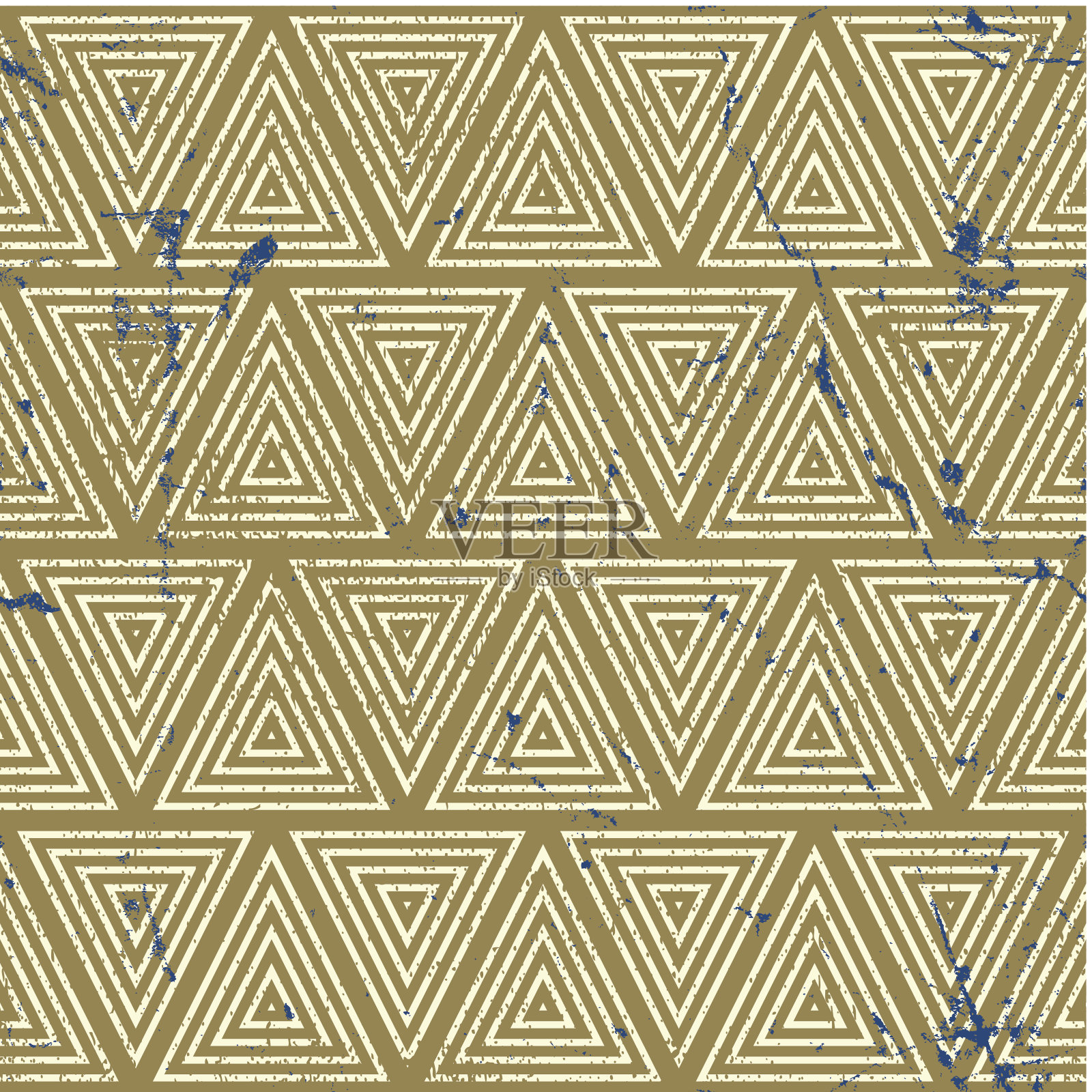 复古几何无缝图案，旧矢量重复背景插画图片素材