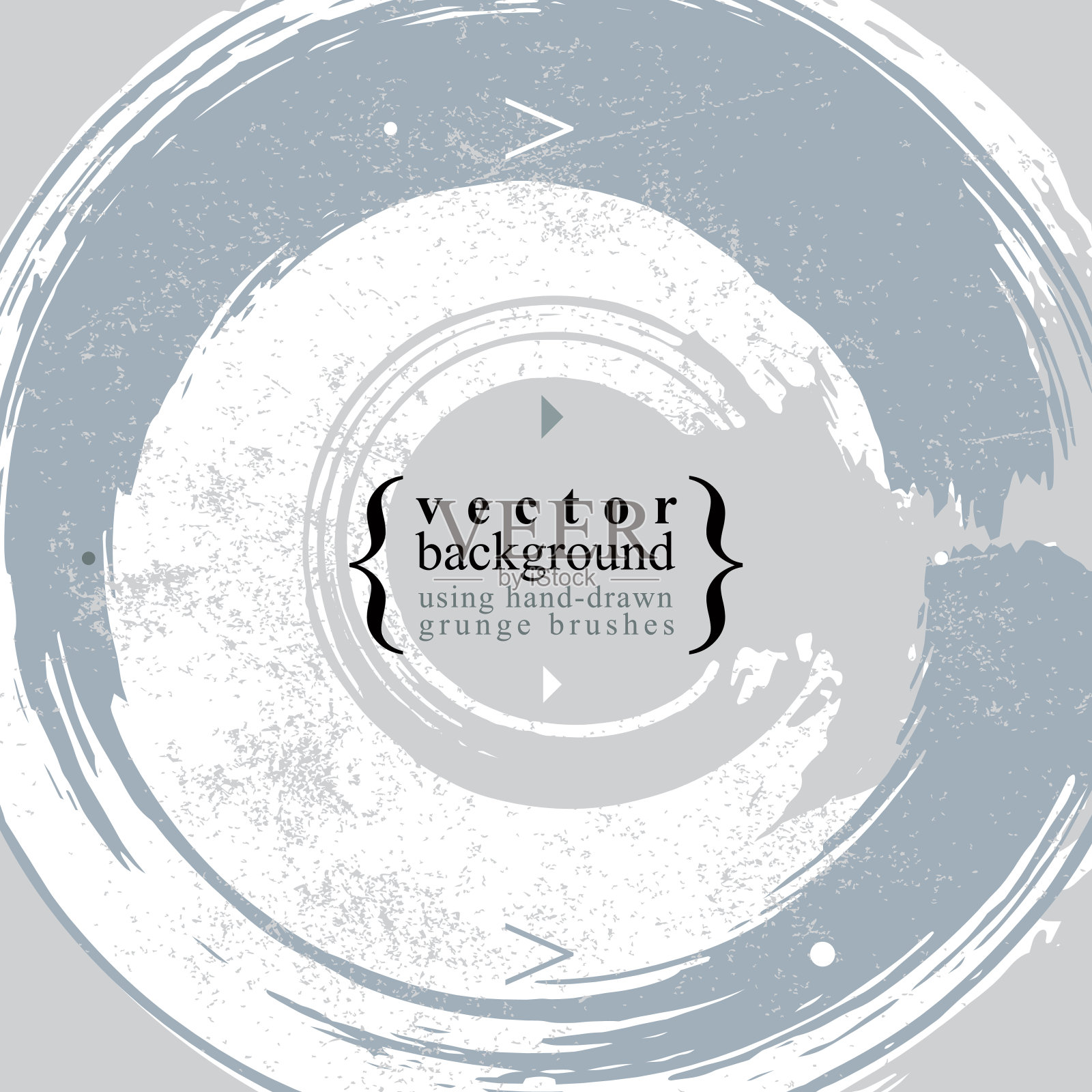 Grunge风格的圆形矢量抽象背景，矢量插画图片素材