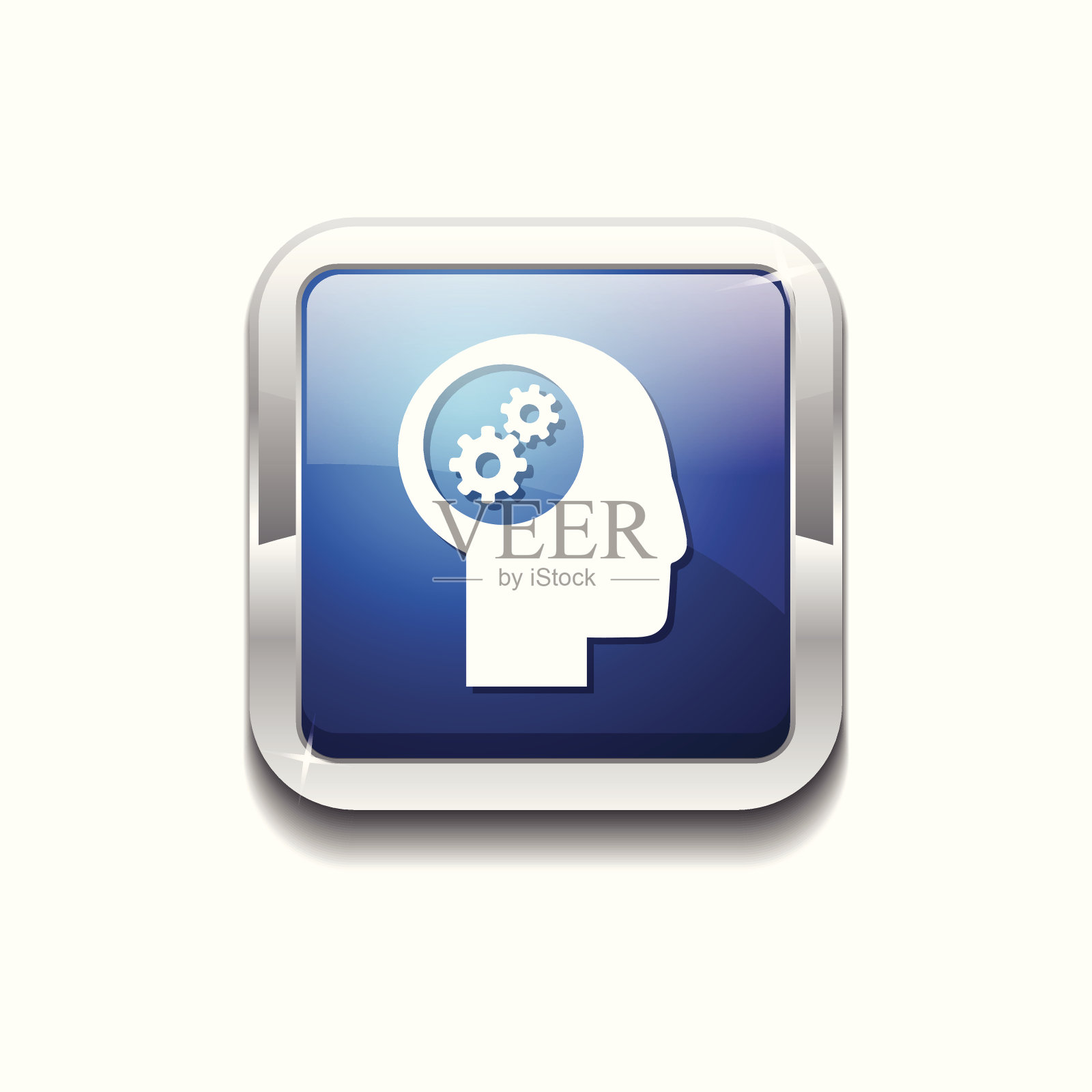 齿轮蓝色矢量图标按钮插画图片素材